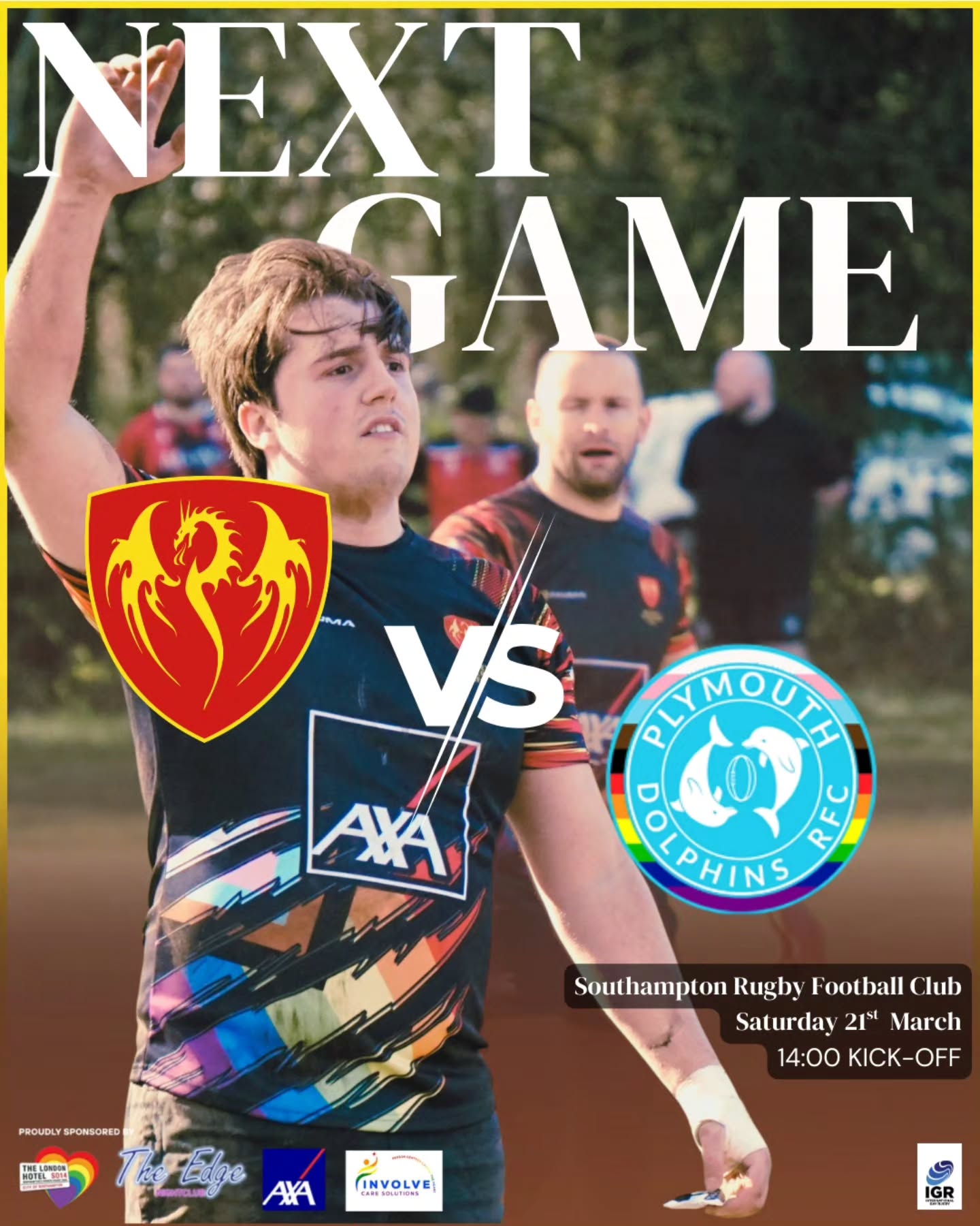 We're excited for our next match against @plymouthdolphinsrfc and it's a double header so all to play for at this point in the season! 🏉💪
Come on down and support us this Saturday 21st from 14:00 at Southampton RFC!
#wessexwyvernsrfc #gowyverns #igrrugby #inclusivesports ##rugbyunion