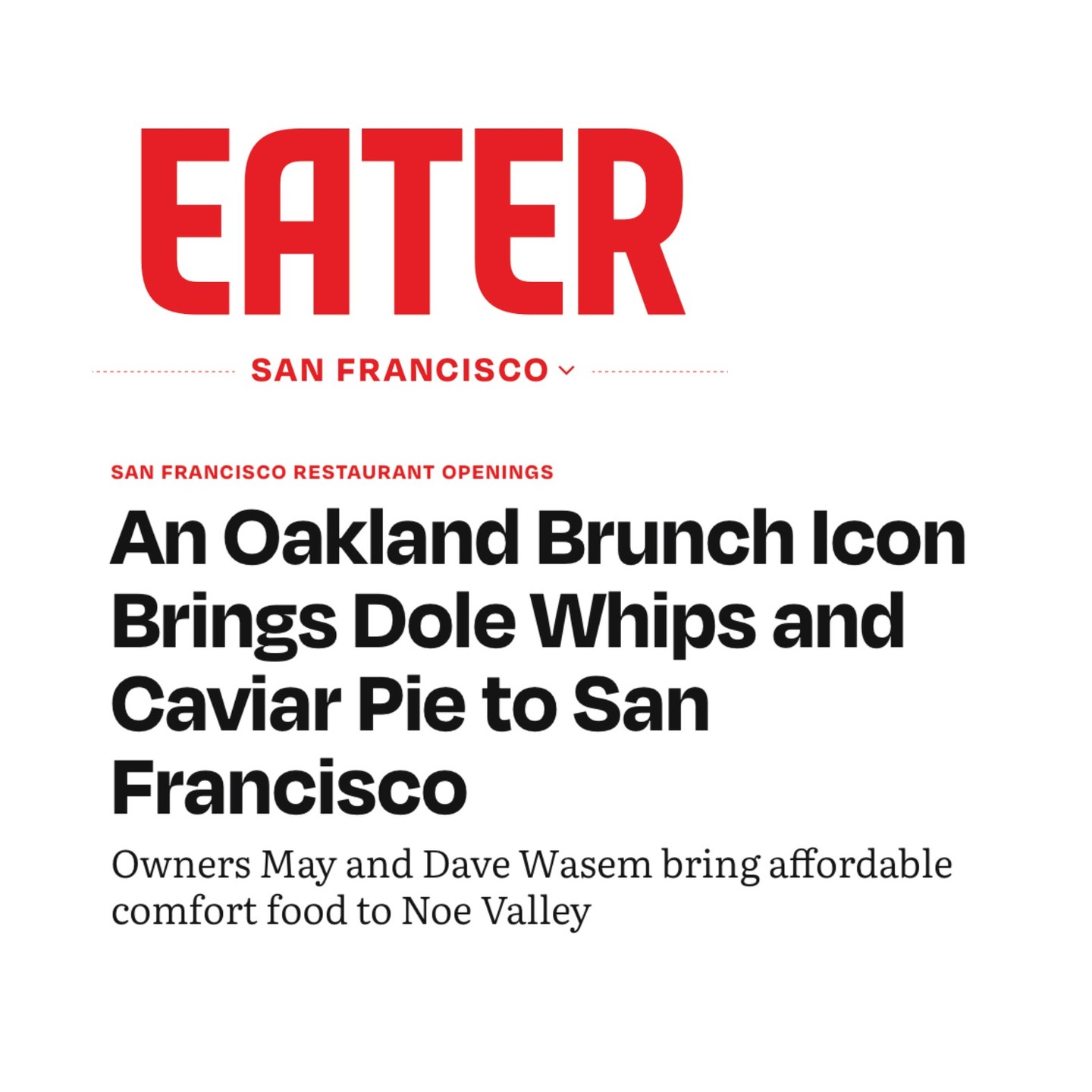 So excited to see @grandlakekitchen open its doors in Noe Valley! 🎉 A fantastic new spot for the community (and definitely worth the visit from beyond). We can't wait to check it out! 🍽️