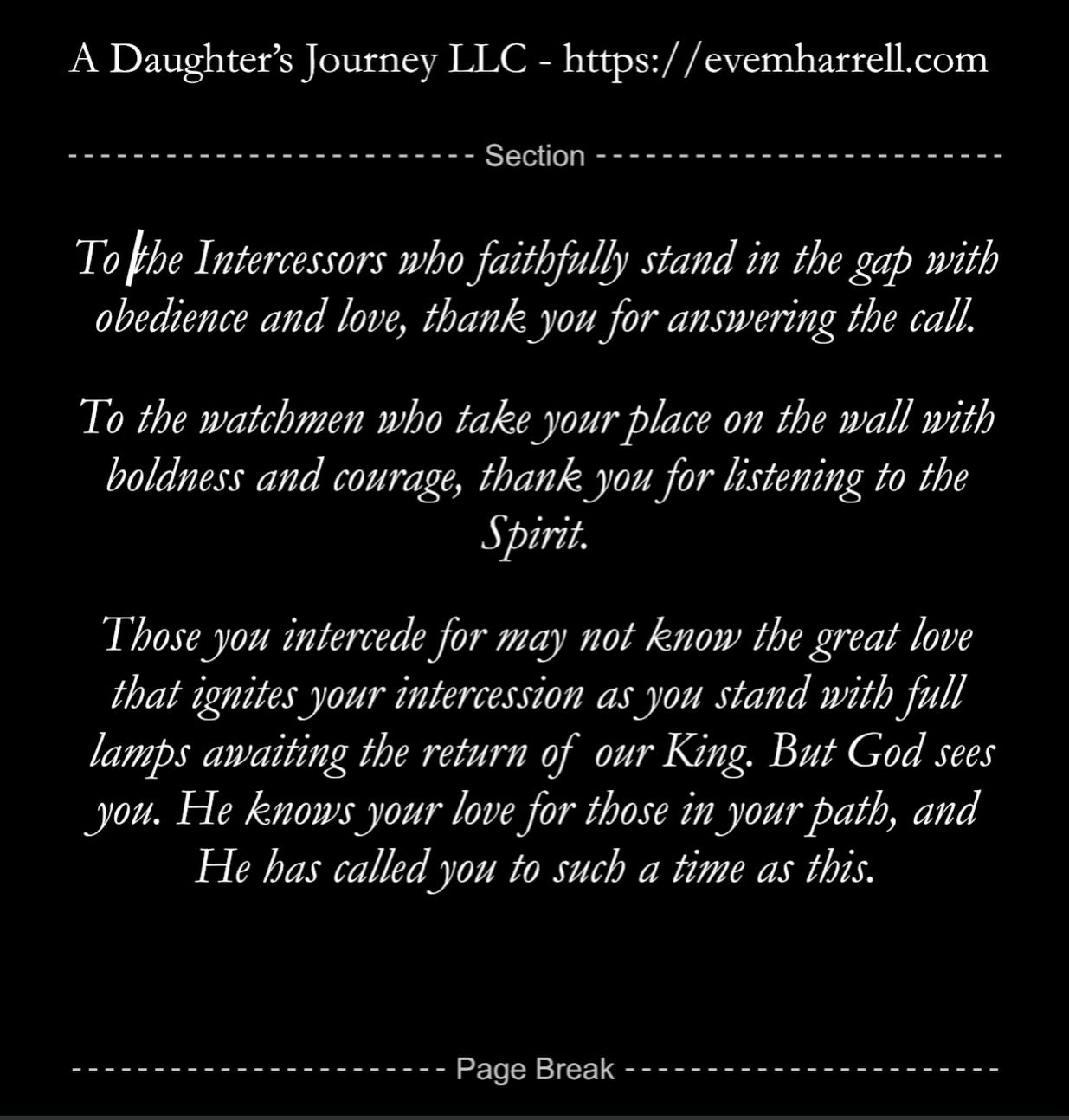 Revealed Hope Dedication ✍🏻
I spent many hours praying over this dedication. As Maddie’s final installment came to life I knew it would be the courageous ones who stand on the wall with little fanfare, the ones who stand alert and boldly proclaim the name of the Jesus, the ones who fall into bed at night exhausted after travailing for someone who has no idea of the tears shed on their behalf.
To you I dedicate Revealed Hope and I pray that Maddie’s story ignites each of us to fearlessly stand in this hour. 🙏🏻
For we were made for such a time as this.
#forsuchatimeasthis #intercession #revealedhopebook