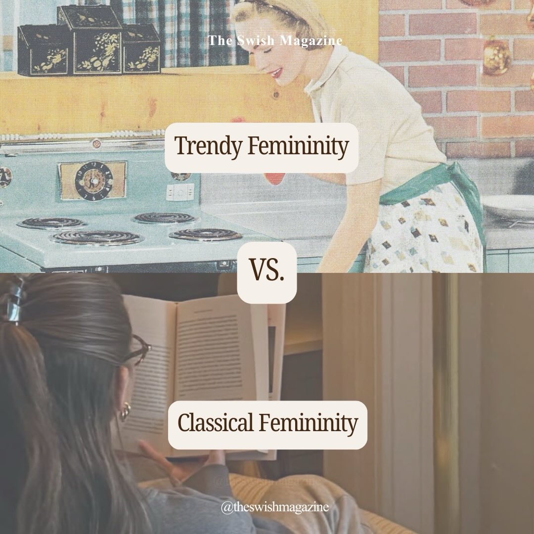 What’s the difference? Femininity is not about working harder, finding your aesthetic, or not needing anyone. Instead, by embracing Truth, goodness and beauty life is so much sweeter.
Excellence is never achieved by accident and takes discipline, discernment and dignity 💕
If this is your approach, save this post and share with a friend 💌
For women serious about cultivating depth, discernment and Truth, follow @theswishmagazine and stay tuned for our big announcement THIS FRIDAY! 📣 Find our most recent issue available now at the link in bio in Print and digital 📚
Who is a woman you admire for her classical femininity? Mention her name or tag her in the comments below! ⬇️