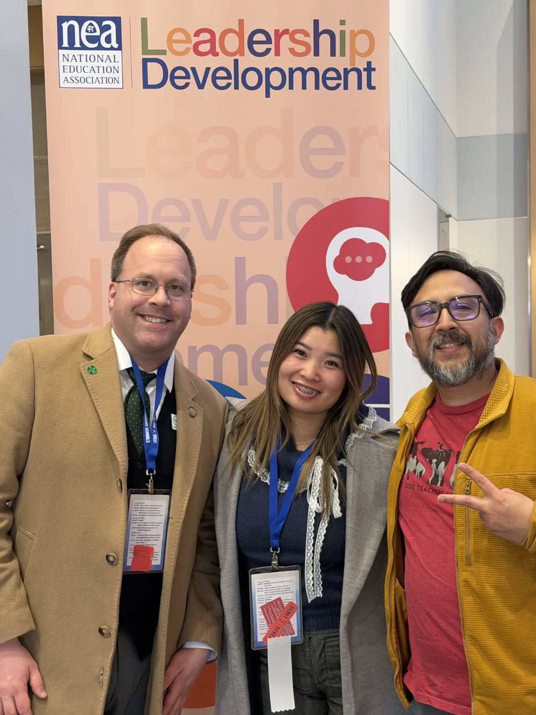 ESTA members, Hong Ha Hoang and Cesar Juarez Ruiz, attending the NEA Leadership Summit in Chicago, to represent our students and educators.
Pictured with Matthew Seymour, NEA Director, District 4.
#weareesta #wearecta #neatoday #nealeadershipsummit