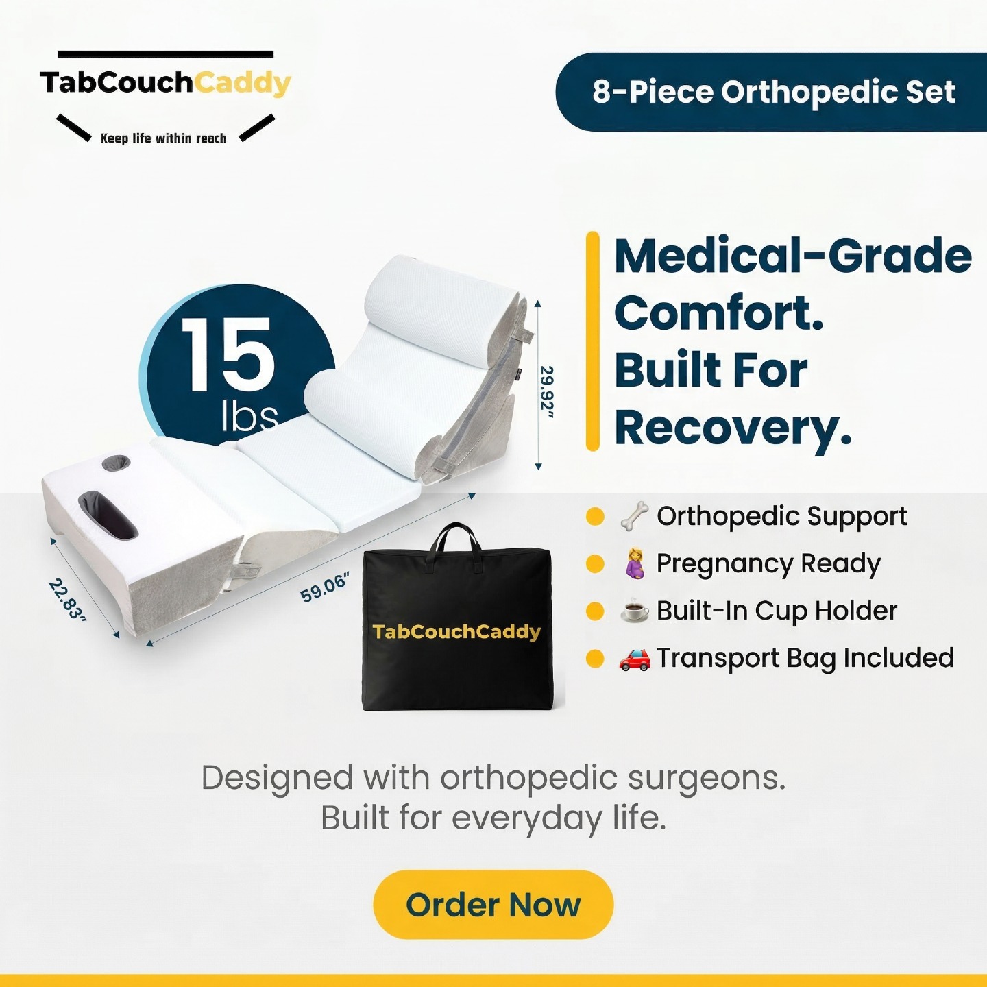 Sleep Better. Wake Refreshed. Feel Your Best. 🛌💤
Designed for rest, recovery, and daily comfort—the TabCouchCaddy 8-Piece Orthopedic Wedge Pillow Set gives you customizable support exactly where you need it.
✨ Elevate legs for better circulation
✨ Support back for pain-free sleep
✨ Cushion knees for spinal alignment
✨ Breathable, medical-grade foam
Your body deserves the best rest.
👉 Discover total comfort: www.tabcouchcaddy.com
#TabCouchCaddy #OrthopedicPillow #RestWell #PainRelief #SelfCare #SleepBetter