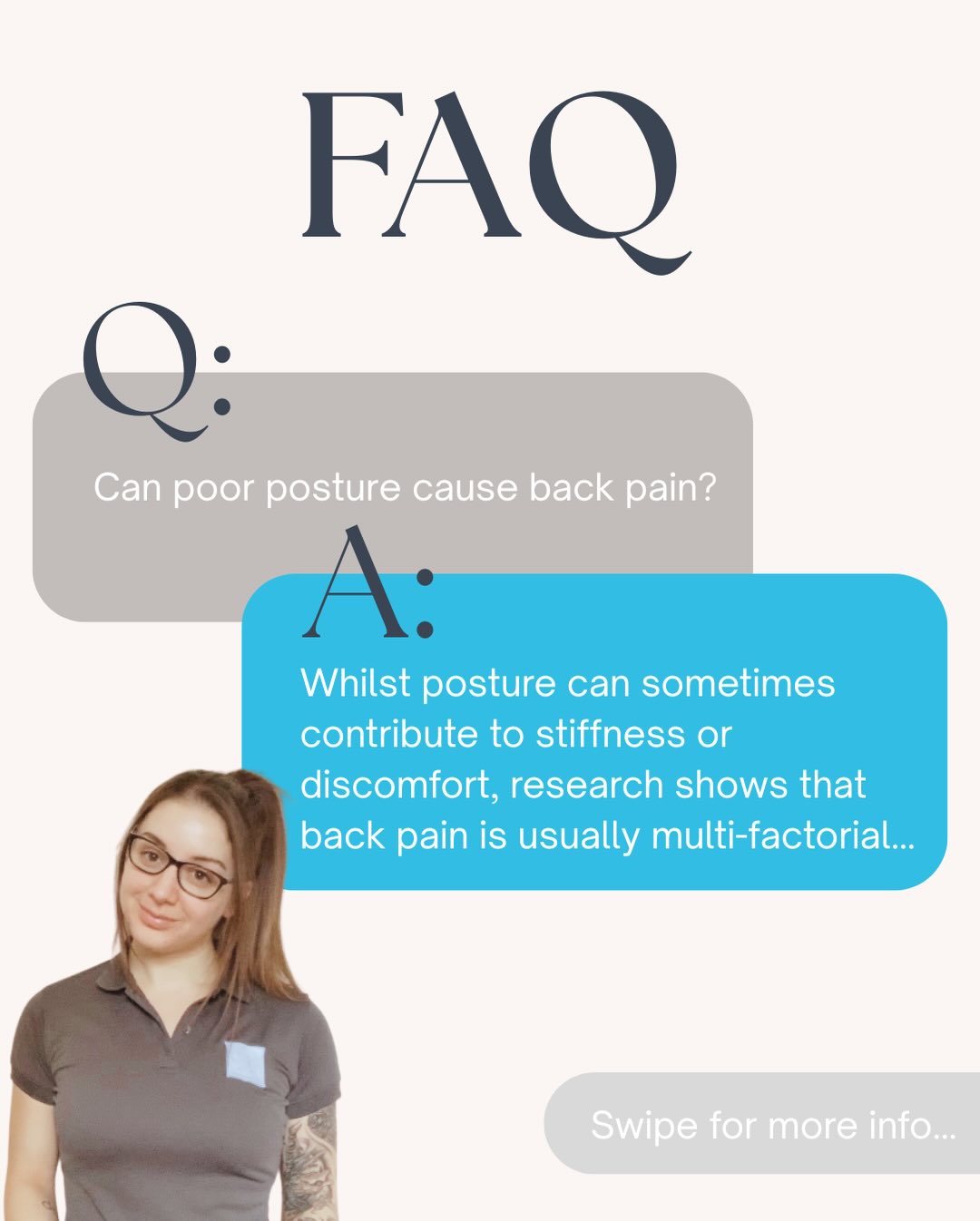 Can back pain really be blamed on posture? π€
Itβs one of the most common questions I hear in clinic. While posture can sometimes contribute to stiffness or discomfort, research shows that back pain is usually multifactorial - influenced by things like sleep, stress, movement, lifestyle, and general health.
Instead of chasing the perfect posture, itβs often more helpful to focus on regular movement, variety, and building strength in the body.
If back pain is something youβre dealing with, feel free to drop me a message. ππ©π»ββοΈ
Book online or get in touch using the details below ππ»
π 01634 710292
π₯ info@chosteopathy.co.uk
π www.chosteopathy.co.uk
#Osteopathy #MSKHealth #CHOsteopathy #backpain #PostureMyth