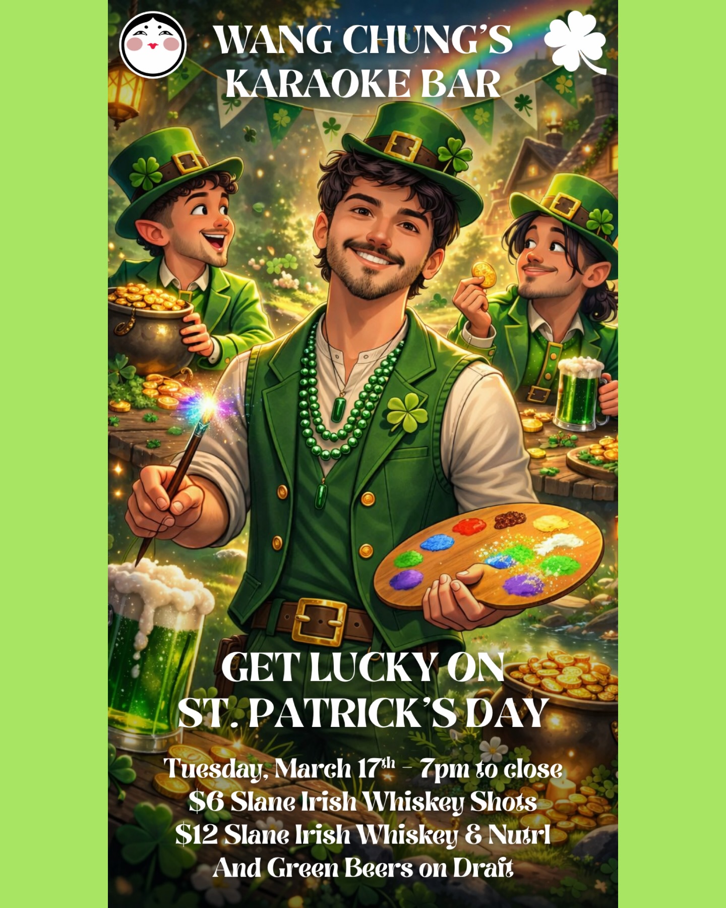 Come on down to Wang Chung’s and celebrate with us on St. Patrick’s Day! Who’s feeling lucky?? 🍀