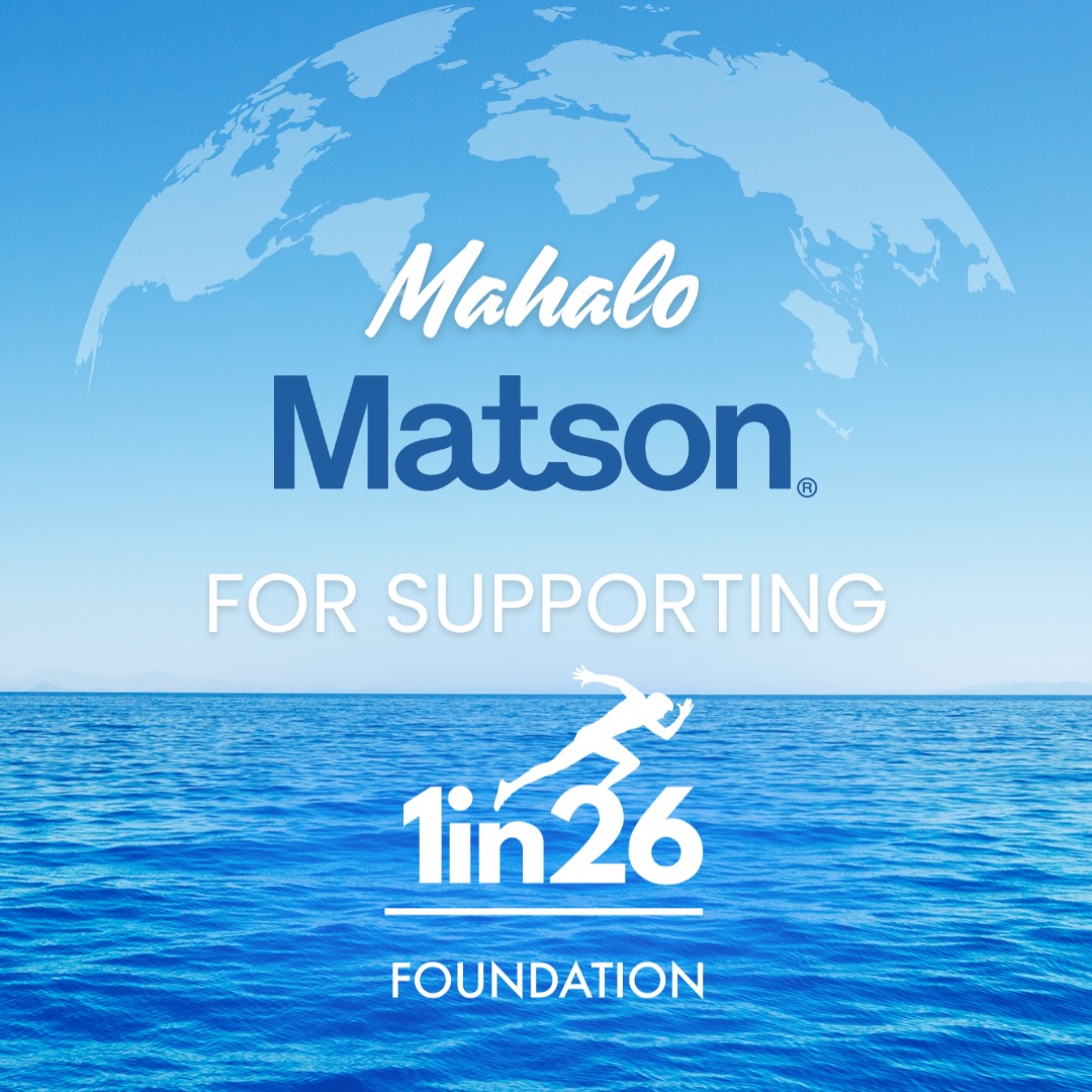 Mahalo to Matson Shipping for supporting the mission of 1 in 26 Athlete Foundation
By partnering with a local nonprofit organization, Matson is helping make a meaningful difference with their donation in the epilepsy community. Their support allows us to continue spreading awareness, providing education on seizure first aid, and creating athletic opportunities that bring people together with and without disabilities.
Partnerships like this help us continue our mission and remind us that when communities come together, real impact is possible for individuals of all abilities to feel empowered to participate, connect, and thrive
Mahalo for helping us moving forward and making a difference in so many lives 💙
