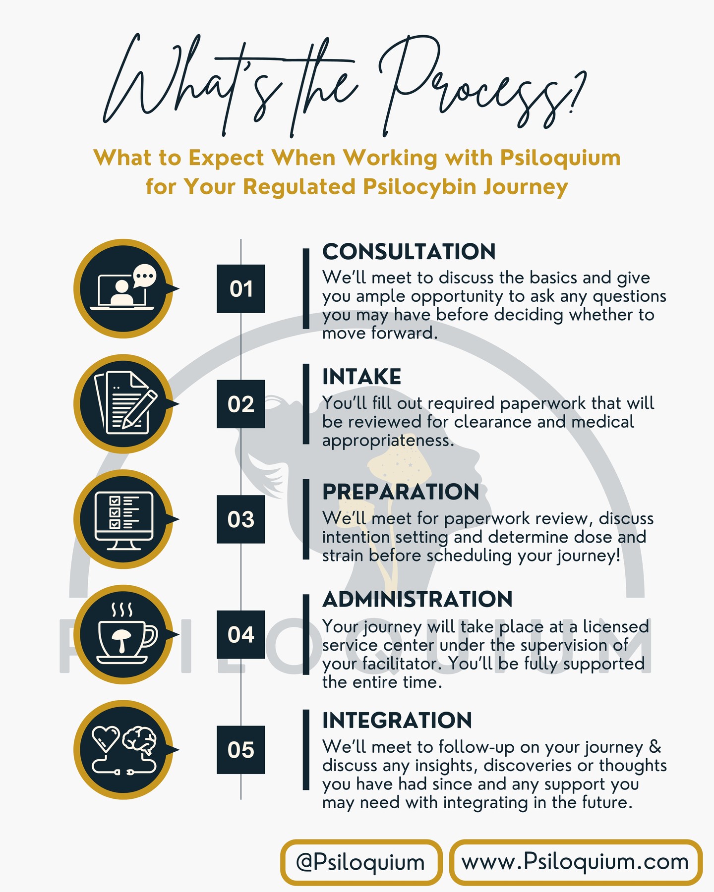 Curious about the process of working with Psiloquium on your own regulated psilocybin journey?
Here are the basics!
#Psiloquium #Psilocybin #PsilocybinTherapy #OregonPsilocybinFacilitator #OregonPsilocybinServices #OregonPsilocybinTherapy