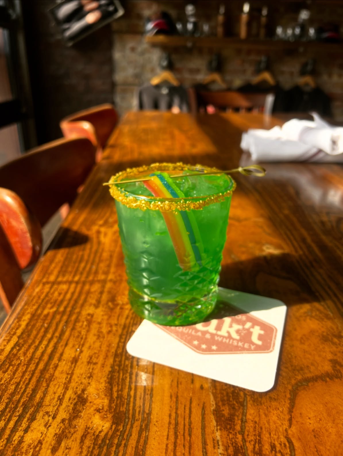 W.T.F. – weekly truk’t feature
RAINBOW ‘RITA – corazon blanco tequila, sour apple schnapps, kiwi simple syrup, lime juice, rainbow candy
Available through 3/22.