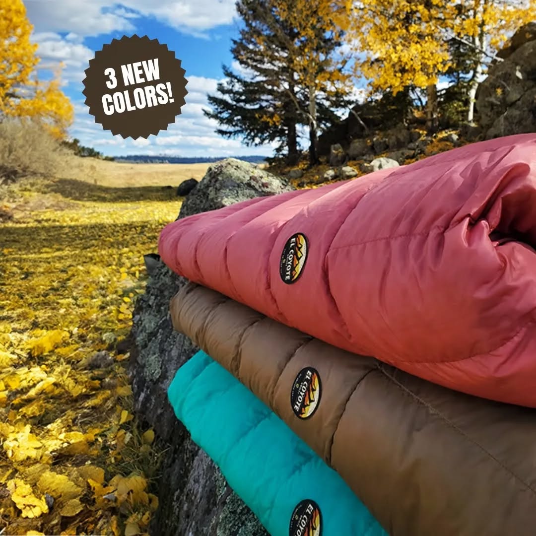 The Aspens are changing color and we have a few new colors around here also!
Three new colors of our proven 15D exterior fabric are now available
Glacial Teal - clean, crisp and super bright
Dusty Mauve - classic, sophisticated alternative to boring "bubble gum" pink
El Coyote - For those more interested in blending in rather than standing out
Always Handmade in USA πΊπΈ