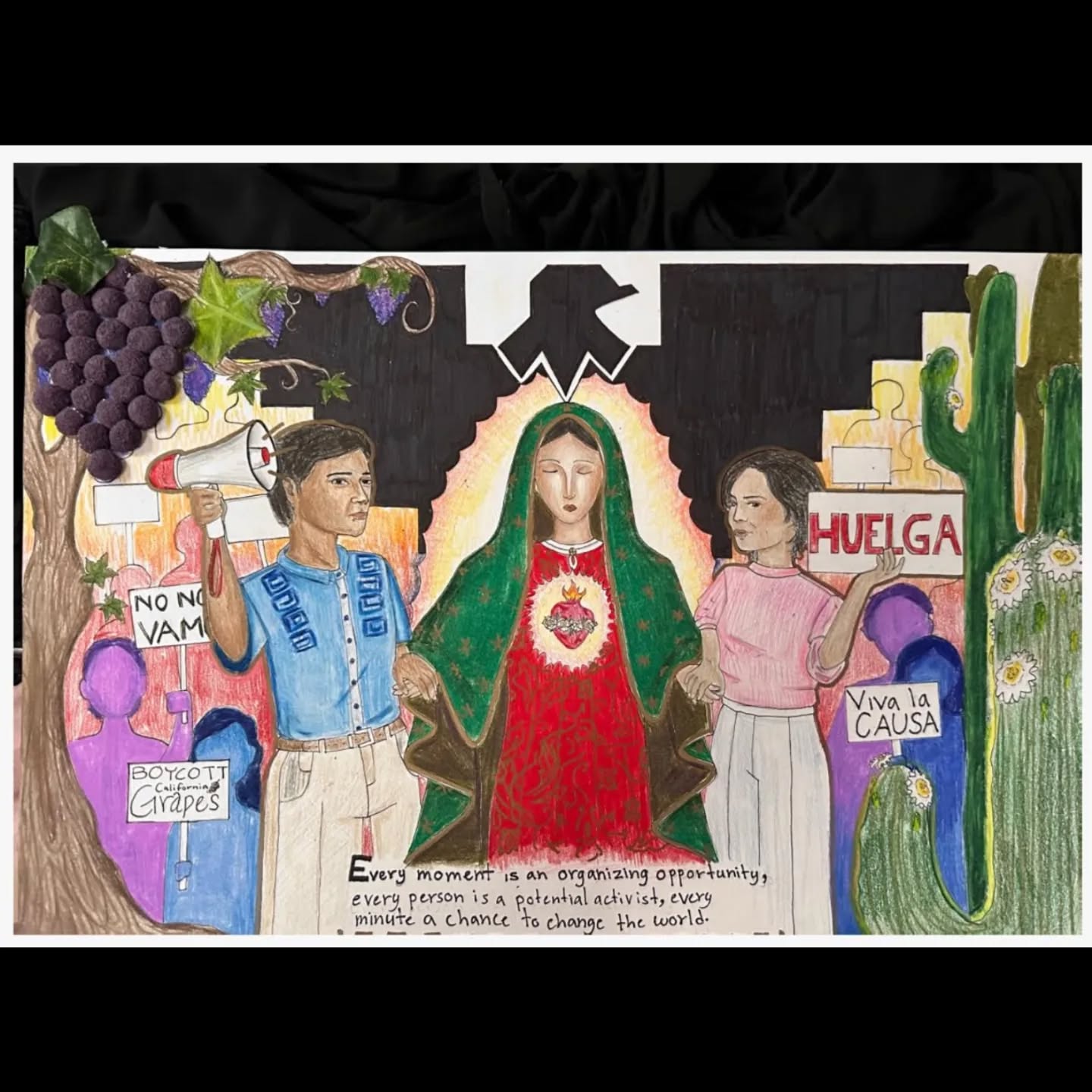 Our district participated in the CTA Chavez/Huerta art and writing contest for the first time this school year, and we had 4 winners across our district! Students who won and their teachers received prizes of up to $550.00 each.Â
Congratulations to our students and their teachers!
We have 4 district winners! Congratulations to the following students and their teachers! Â
Writing
Danna Banuelos Garcia (Silver Creek High School) and her teacher, Chrissy Molfino
Art (winning artwork is currently on display at the CTA offices in Burlingame)
Alondra Aristides (Andrew Hill High School) and her teacher, Ahrin Lee
Jolie G. Pinal (W.C. Overfelt High School) and her teacher, Michael Cross
Jazmyne Vidrio (James Lick High School) and her teacher, Dr. Jennifer Leipham
---
#wearecta #weareesta