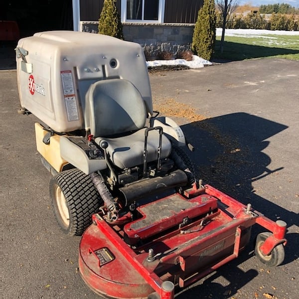 Do you have a large property or thinking of upgrading your current mower? We're selling this professional Exmark navigator z turn mower with grass catcher. For details swipe right. DM for price