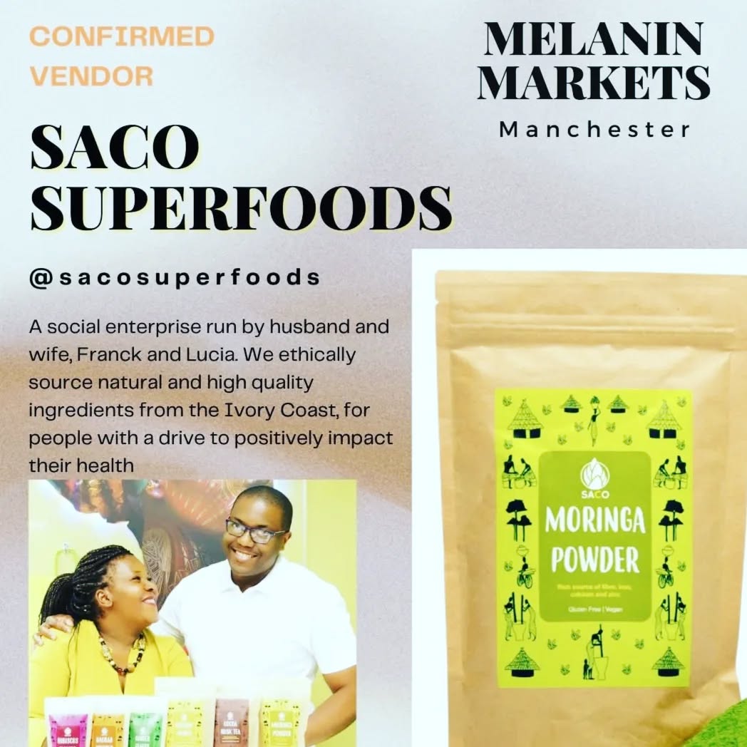 Hello lovely family, friends and customers,
I know it's been a while🤗.
After a short break from social media, we couldn't think of a better way to come back than by announcing our attendance at one of the best event of the year🙌🙌 -
The King Edition's Melanin Market event taking place this Sunday 9th October , 12-5pm at the @homemcr in Manchester.
Address: 2 Tony Wilson Place, M15 4FN.
The event is organised by the awesome Bianca and Kelly from @melaninmarketsmcr .
The aim is to create a
space for Black men to unapologetically be themselves, to push their own narrative, talk about food, yoga, boxing, painting, gardening, psychology, fashion & whatever other themes and interests the chosen businesses are based on.
It's also a great opportunity to cebrate Black History Month, don't you think?
Entry is FREE and EVERYONE is invited to celebrate, support, and spend with an incredible range of businesses led by Black men😎.
We will be showcasing your favourite #sacosuperfoods and give away some free samples of course 🤗.
Are you guys coming 😁? I hope you can make it.
#blackhistorymonth #mcrevents #sundayevent #blackmenwithstyle #blackbusinessesuk #manchester