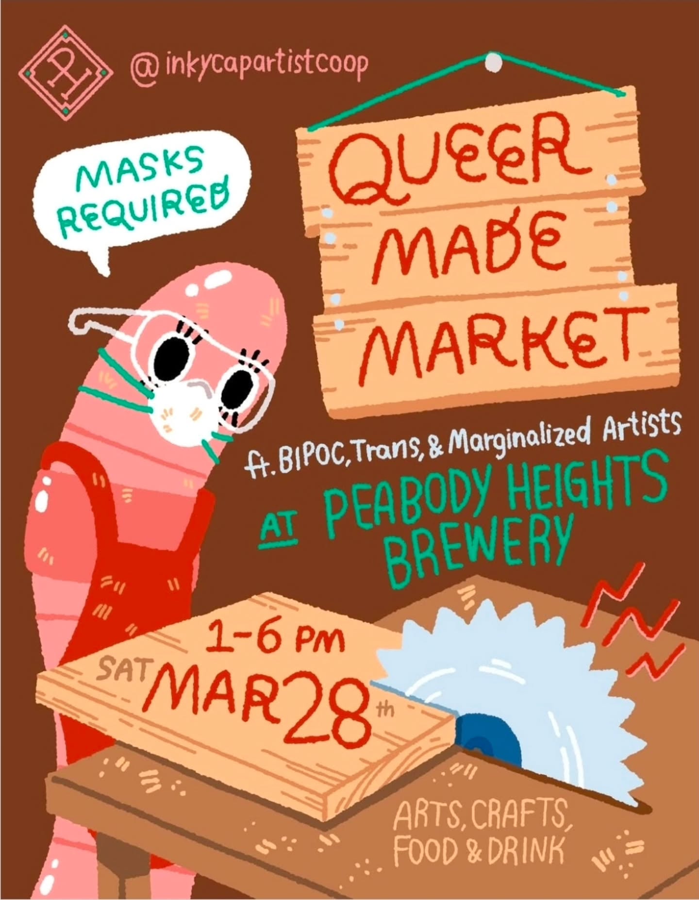 Catch us on Saturday March 28th at the Queer Made Market at Peabody!
We hope to see alot of familiar faces there!
We will have some EXCLUSIVE products that havent hit our site yet that will be there!
You dont want to miss!
See you soon! 😉