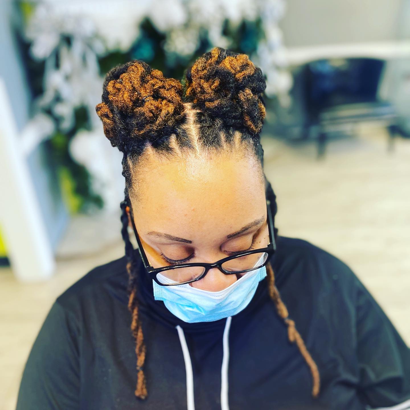 Holiday ready!! #locstyles #locs #dmvhairstylist #naturalhair #vuu #vcuhair #rvahairstylist
