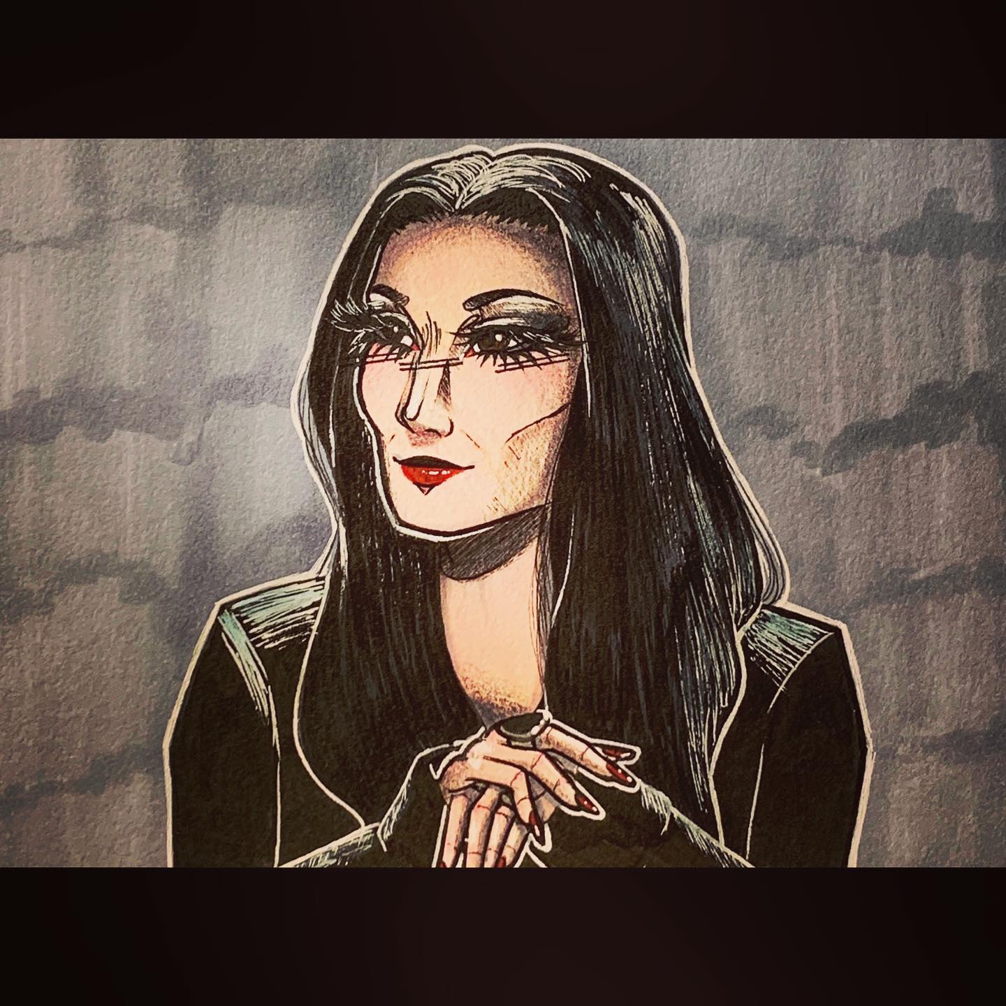 Morticia from the Addams family 🖤🐈⬛🥀
-
the movie from the 90s
-
Ahhh I love her so much as well as the love her and Gomez have 🙈
-
There is a quote from the movie I love idk man like ahhh
-
“Look at her. I would die for her, I would kill for her. Either way— what bliss.”
-
Also I felt like I liked the first drawing compared to the other idk it didn’t give me the satisfaction but still imma post it :0
-
#addamsfamily #morticia #morticiaaddams #morticiaandgomez #iwoulddieforher #addamsfamilyvalues #fanart #goth #gothic #artofinstagram #artistsoninstagram #art #artist #artistsupport #artwork #artgallery #drawing #drawings #drawingsketch #traditionalart #artistloftmarkers #watercolor #fabercastell #micron #winsorandnewton #copic #copicmarkers #sketch #sketchbook #sketches