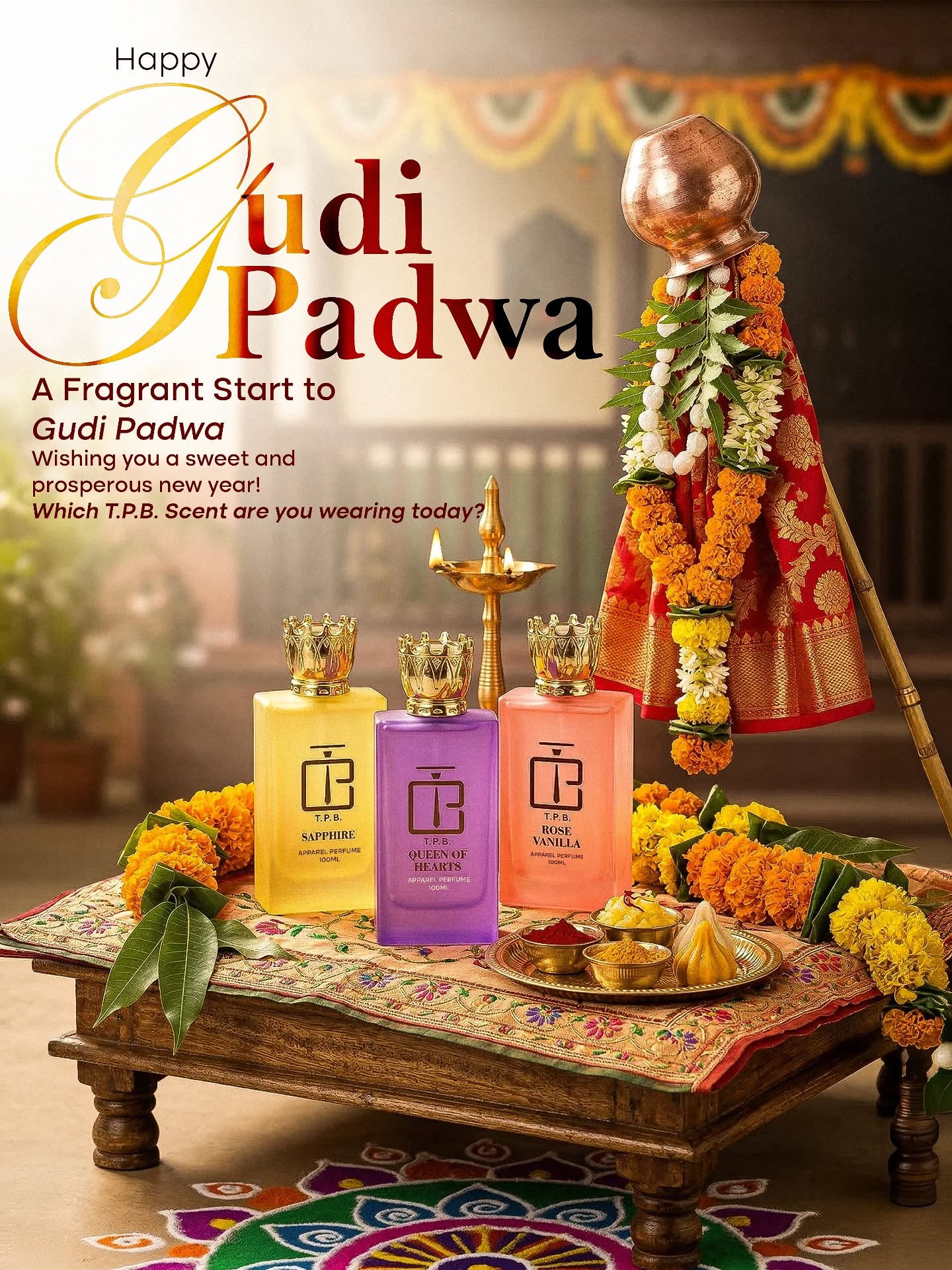 New year, new beginnings, and a brand-new signature scent! 🌿✨
This Gudi Padwa, elevate your celebrations with fragrances that stay fresh from the first ritual to the final feast. Raise your Gudi high and your scent game higher with our long-lasting summer blends. Wishing you a year filled with prosperity and sweet-smelling memories!
📍Ravivar Peth | Kumar Pacific Mall | Seasons Mall.
#ThePerfumeBar #GudiPadwa2026 #PuneShopping #FestiveFragrance #NewBeginnings
Gudi Padwa Perfume, Pune Luxury Scent, Festive Gifting, Long Lasting Fragrance, The Perfume Bar.