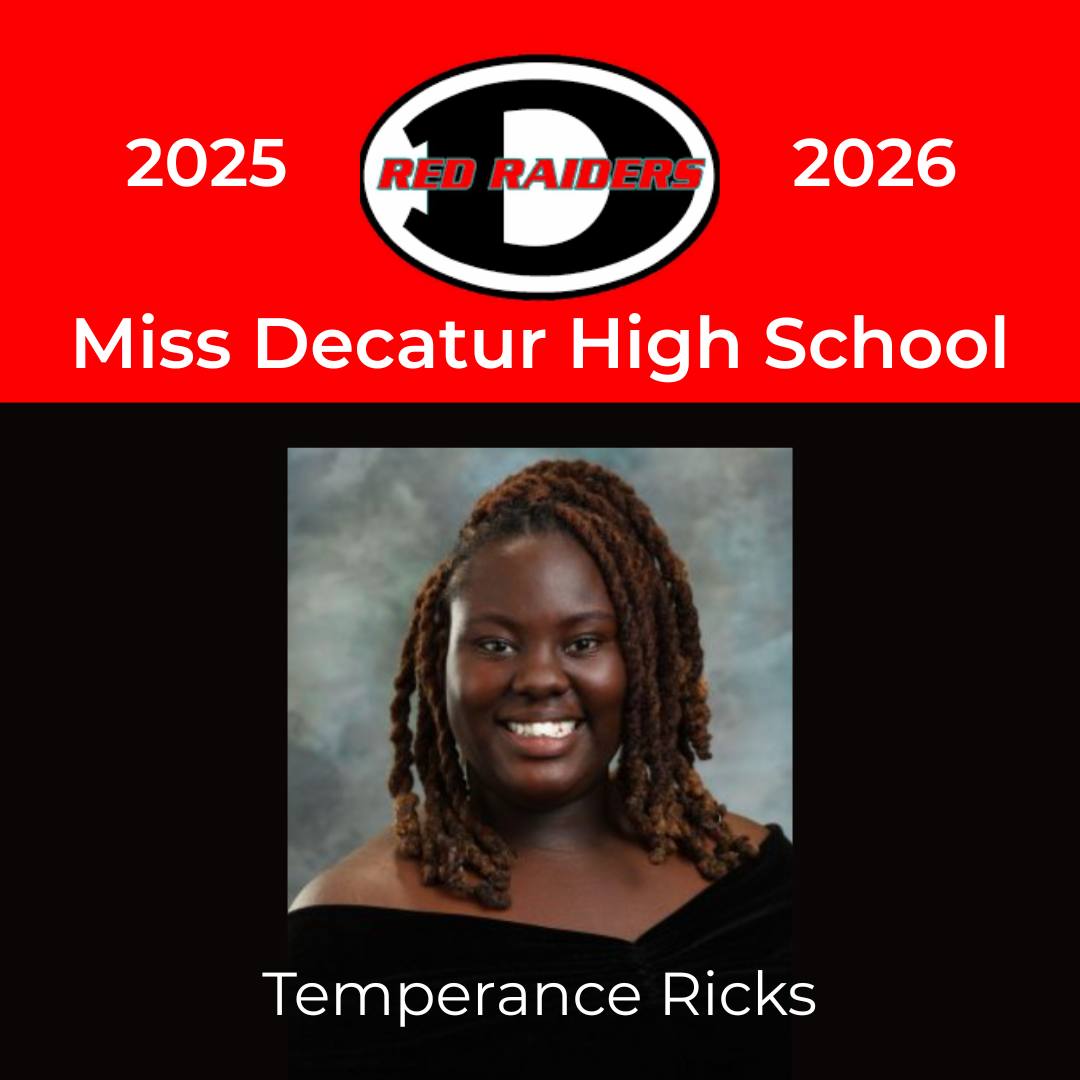 Congratulations to our one and only Temperance Ricks for being voted Miss Decatur High School! Your energy, attitude, and outlook on life inspire everyone around you!