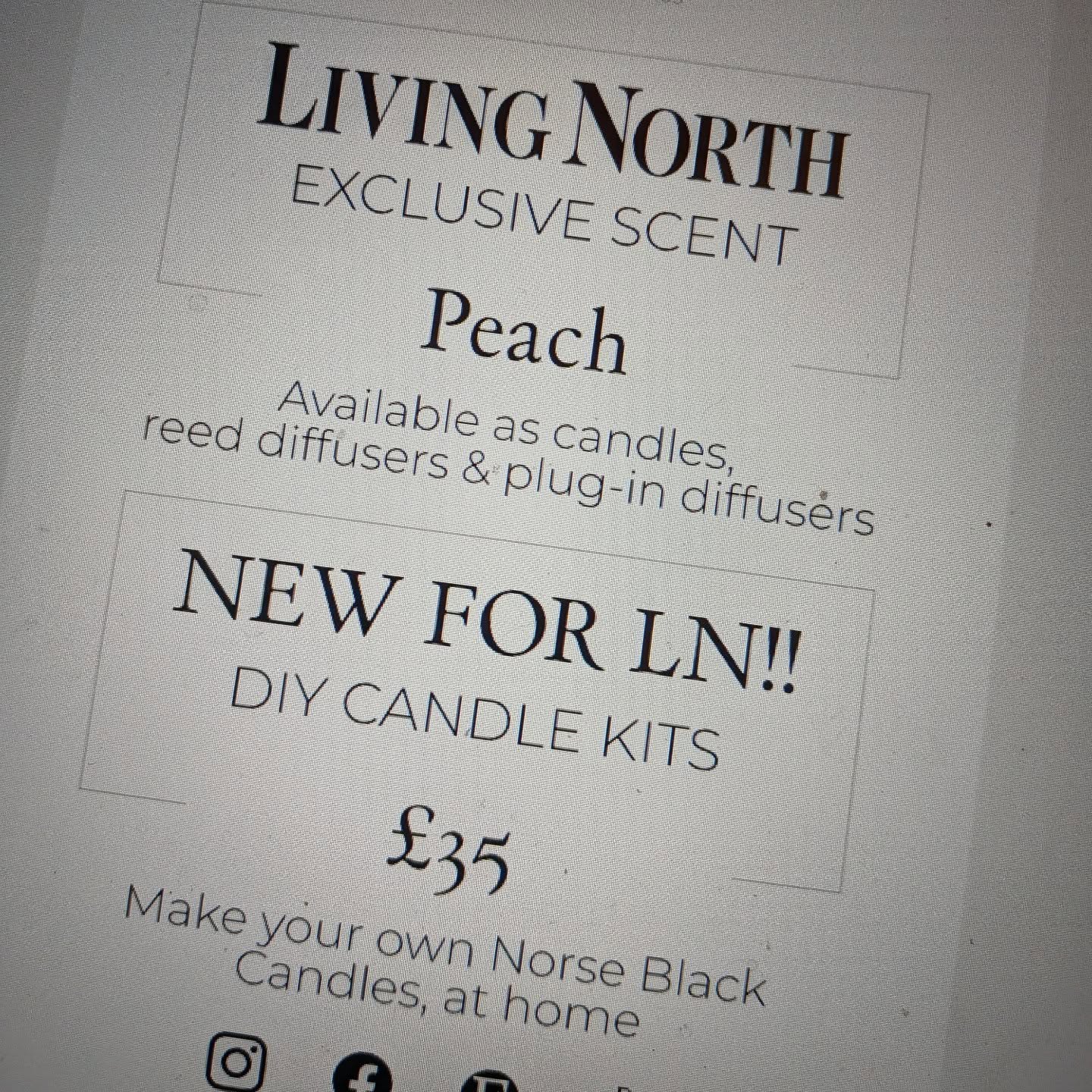 Exclusive!! Gorgeous new Peach scent made just for @living_north
With limited numbers available, come visit us at @yorkraces this weekend
Also available, are my new DIY kits. Have fun making your own Norse Black candles at home.
The first person to buy will receive a FREE TOTE BAG!
These amazing products are not online, so come see us in person over this great 3-day event
#lifestyle #homedecor #peach #homemade #scent