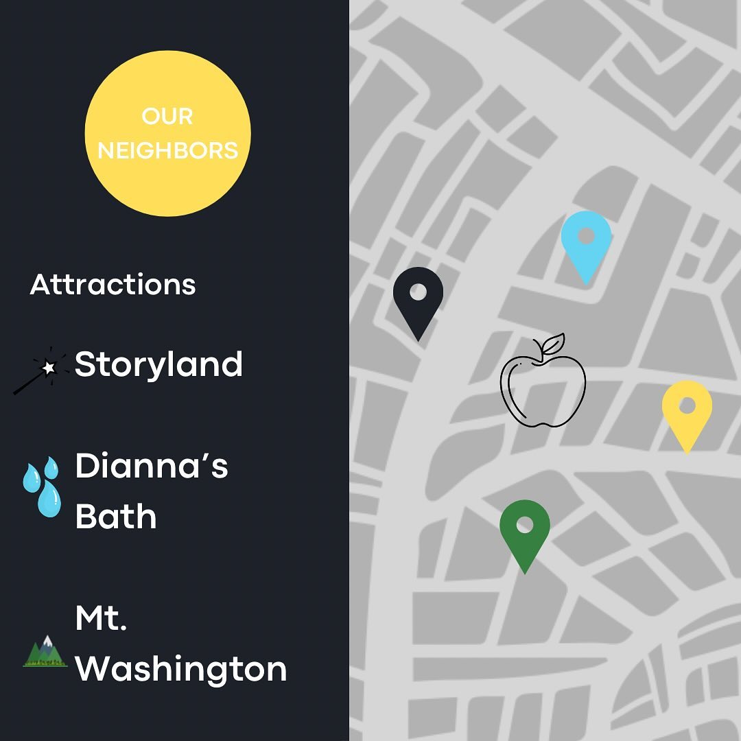 Highlighting just some of our local sites and restaurants ⛰️🍔 The Mount Washington Valley has so much to offer!
#whitemountains
#visitnh
Book Us Today!
Call 📞 603-383-9680
Or
Go to ➡️ www.goldenappleinn.com