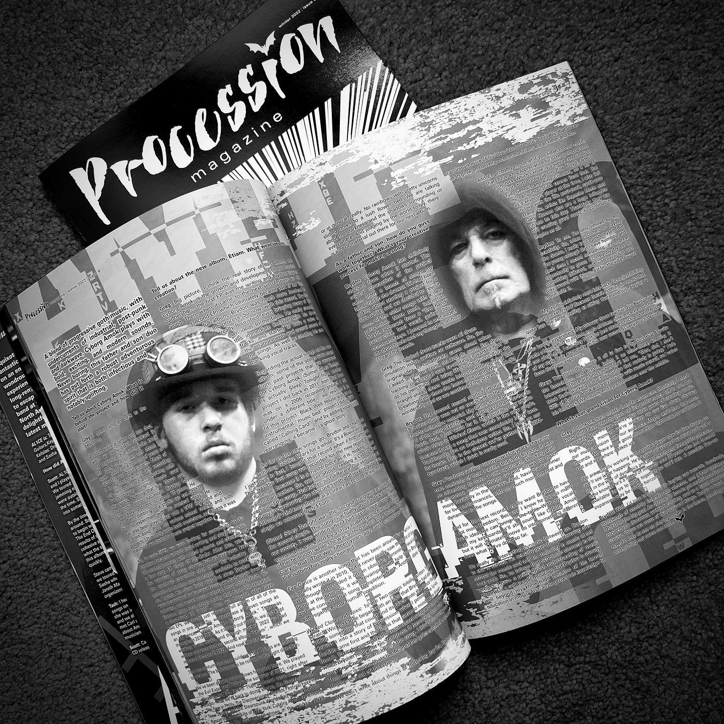 @CyborgAmokOfficial from New Jersey are featured within Procession Magazine issue 9! 😉🦇🖤 Chris Canter, Founder/Managing Editor of our zine wrote, “A blend of progressive goth music, with undercurrents of industrial, post-punk and darkwave, Cyborg Amok plays with bold, exciting, and modern sounds. Never boring, this father and son duo has put forth a robust adventurous spirit that is both infectious and notably uplifting.” Please give them a follow, listen, and download at gabworxllc.bandcamp.com/album/etiam. #CyborgAmokOfficial #ProcessionMagazine
#madeindc #capitolcreated #showlocallove #acreativedc #musicrecommendations #newmusic #musicmagazine #alternative #gothicrock #postpunk #darkwave