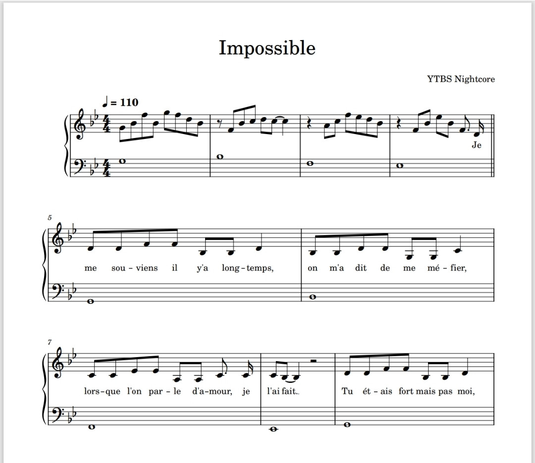 Impossible - James Arthur (YTBS Nightcore) est en ligne ! 🎶✨
Partition facile à télécharger pour jouer ce hit au piano.
Link in Bio 🎹
#Piano #PianoFacile #Partition #jamesarthur #impossible #ytbs #Nightcore #LesCoursDePianoDeJuly #Nouveau #Musique