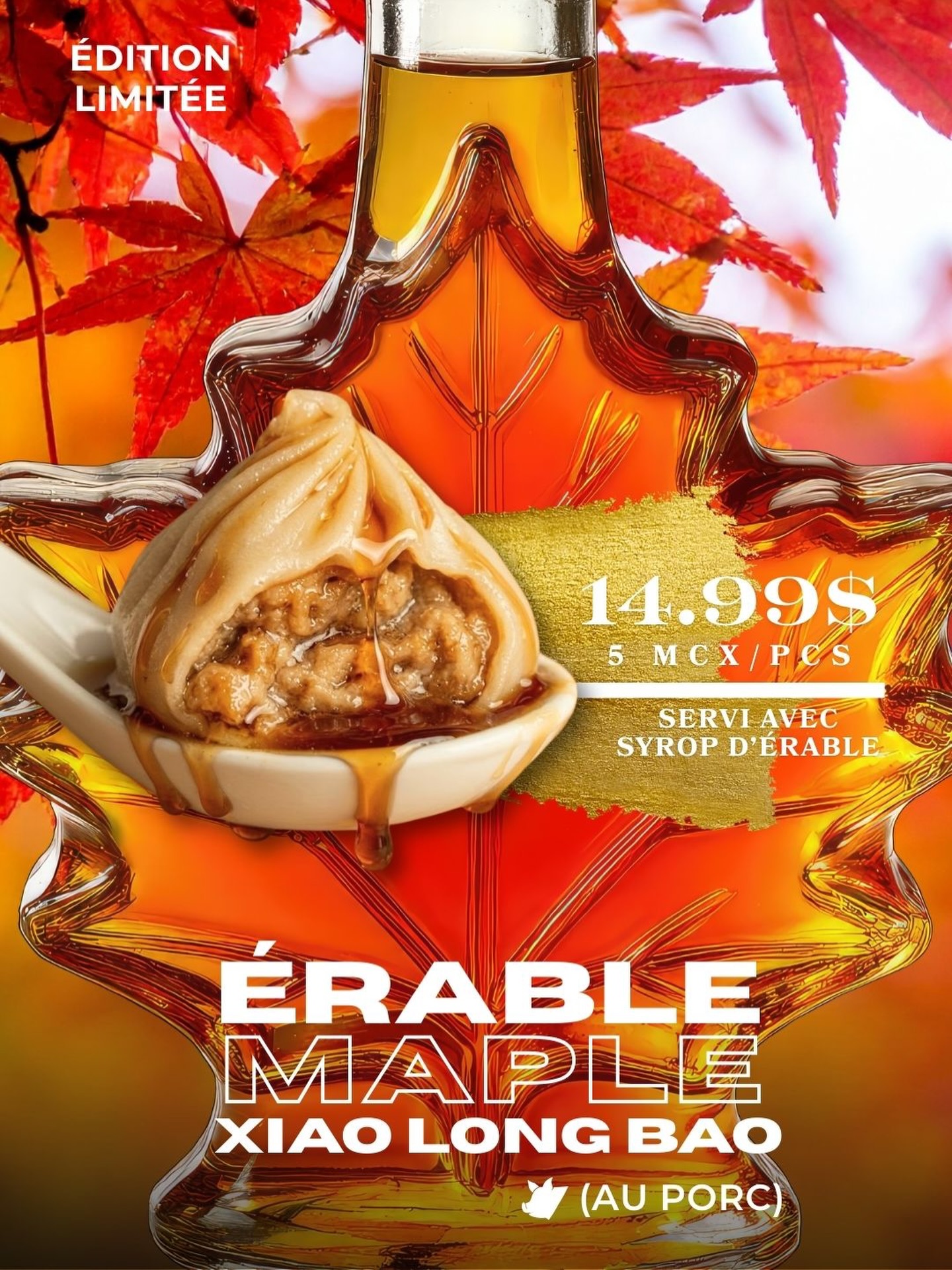 Cabane à sucre chez Sammi? 🍁🥟
Nos Xiao Long Bao au porc et à l’érable en édition limitée débarquent dès aujourd’hui dans toutes les succursales de Sammi & Soupe Dumpling.
Une combinaison gourmande de porc juteux, de bouillon savoureux et d’une petite touche d’érable.
🗓 Offerts jusqu’au 30 avril seulement
Tag ta partner de dumplings et viens goûter à la cabane à sucre version Sammi!
#sugarshack #mtlblog #maplesyrup #mtlfoodie #dumplings