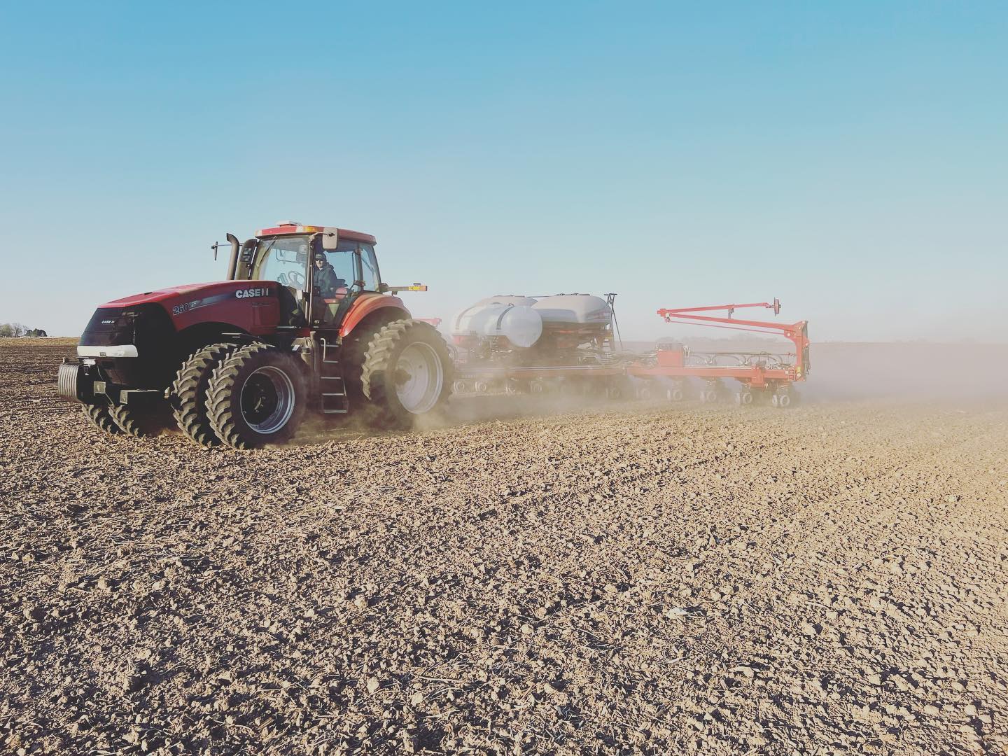 Very productive day for RS. We got three customers moving, got the spray rig ready, and the seed corn planter is ready.