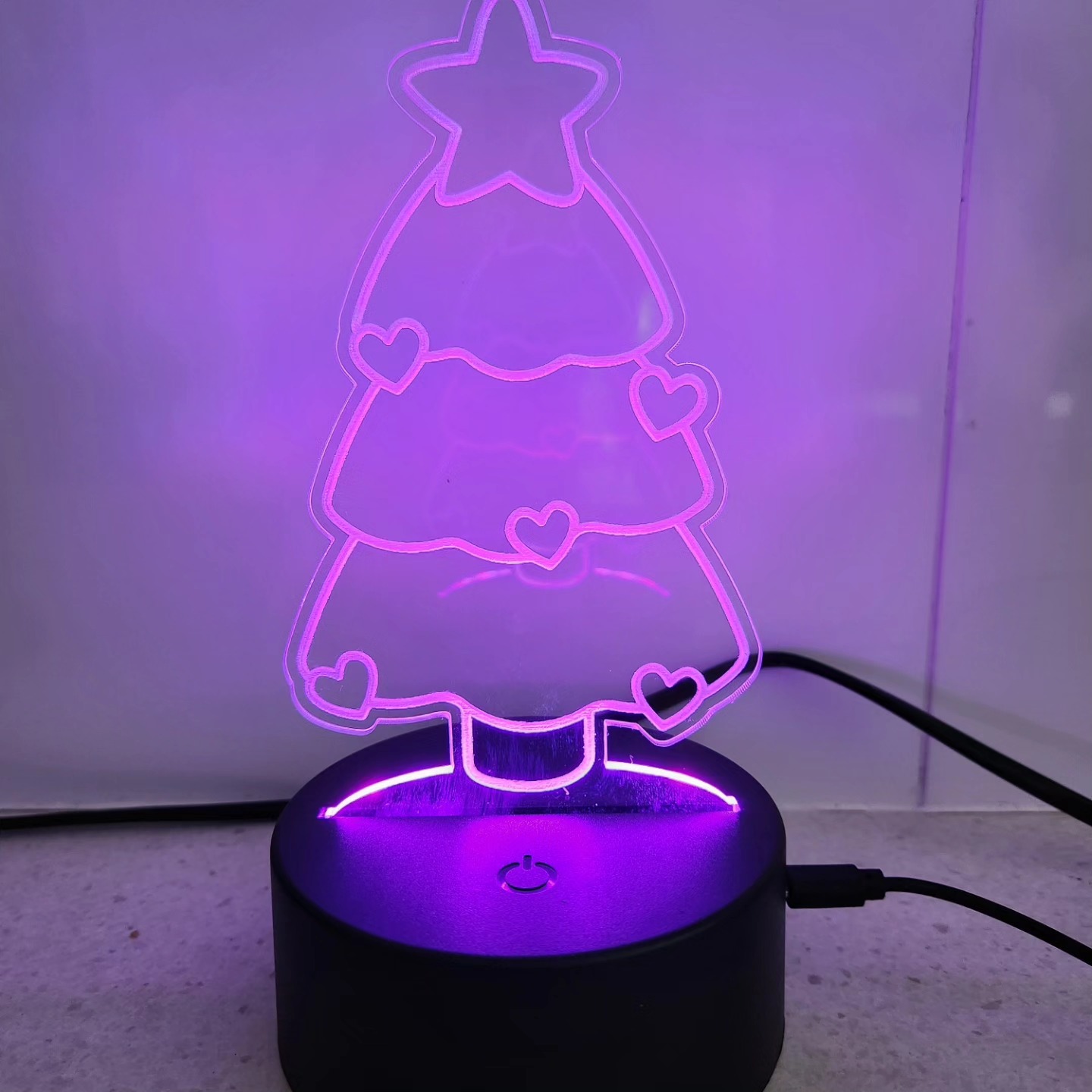 How cute is this LED night light!
We can turn just about any drawing into a night light just like this. Message us to order.
#coolprintau #laserengraving #lasercutting #glassengraving #customgifts #nightlights #christmastree #birthdayideas #weddingideas