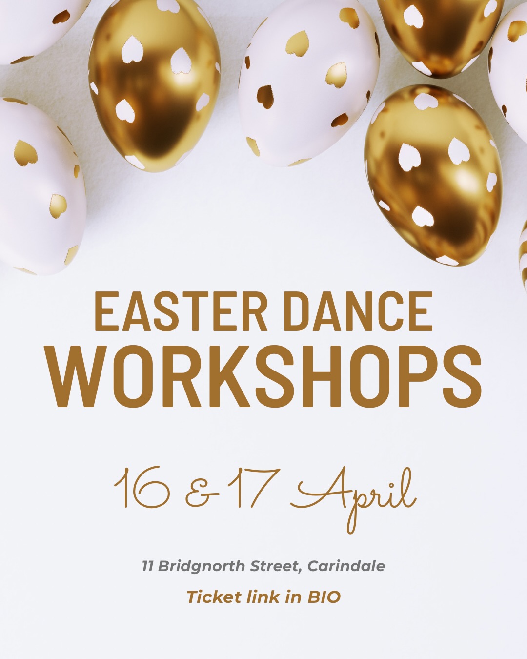 🐣✨ Easter Dance Workshops – April 16 & 17 in Carindale!
Let’s Dance Academy QLD is bringing the fun these school holidays with our Easter Dance Workshops! Whether your child loves to move, create or try something new, we have a session just for them 💚
✨ Ages 2–5 (April 17)
🕣 8:30am – 10:00am | 💲 $25
Easter themed Dance & Craft
✨ Ages 6–12 (April 17)
🕥 10:30am – 1:30pm | 💲 $45
Acrobatics | Jazz | Contemporary | Craft
✨ Ages 13+ (April 16)
🕒 3:45pm – 8:15pm | 💲 $65
A range of dance styles
Perfect for keeping busy over the Easter break while building confidence, creativity and friendships 🩰✨
Spots are limited – don’t miss
Book on Trybooking: https://www.trybooking.com/DJSUX
Link in BIO