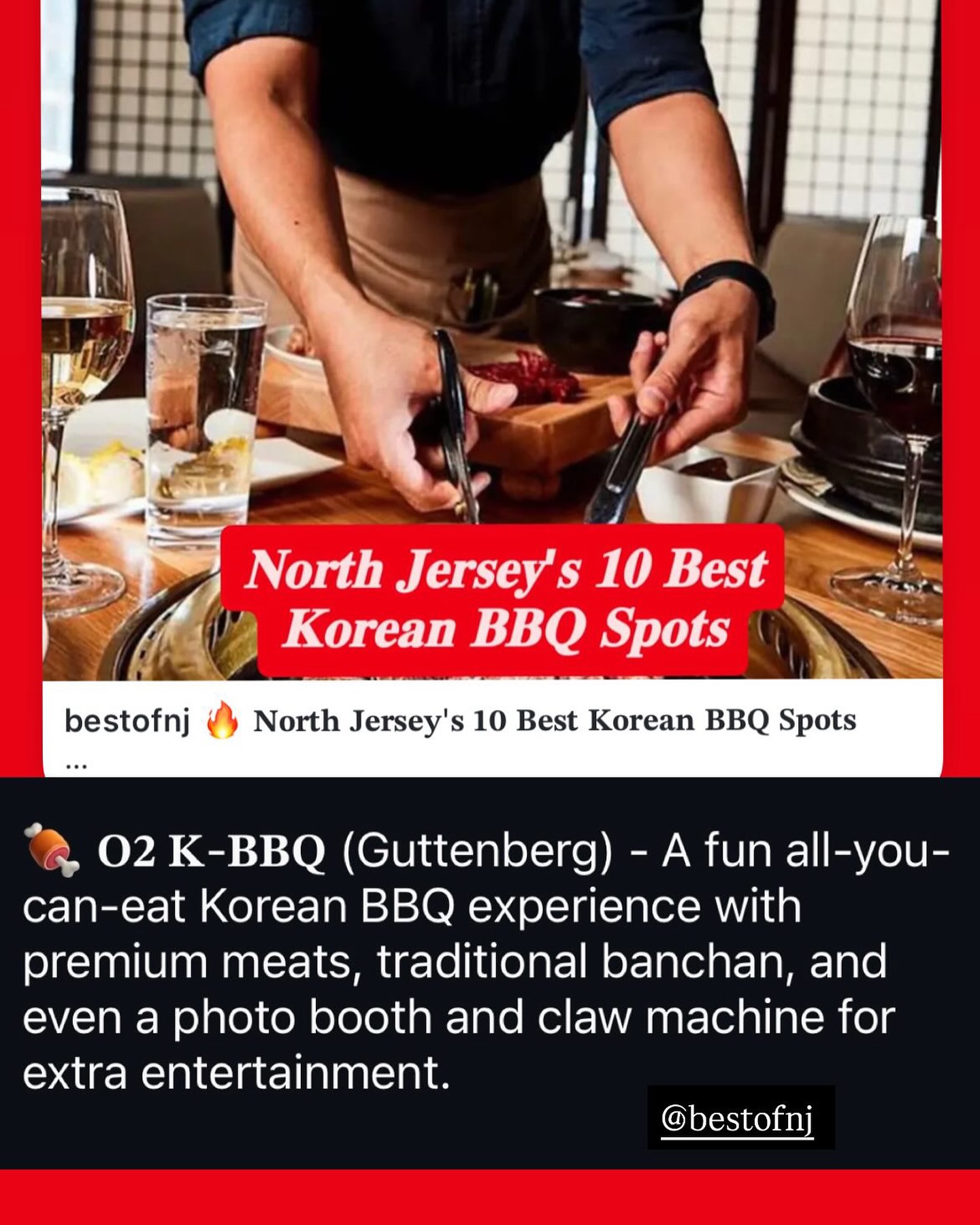 We’re grateful be included in Best of NJ’s “10 Best North Jersey Korean BBQ Restaurants.”
Thank you to our guests, our team, and everyone who continues to support O2 K-BBQ! We look forward to grilling with you soon!
🔗https://bestofnj.com/features/food/the-10-best-north-jersey-korean-bbq-restaurants/amp/
#O2KBBQ #koreanbbq #northjerseyfood #njrestaurants #hudsoncountyeats #bergencountyeats