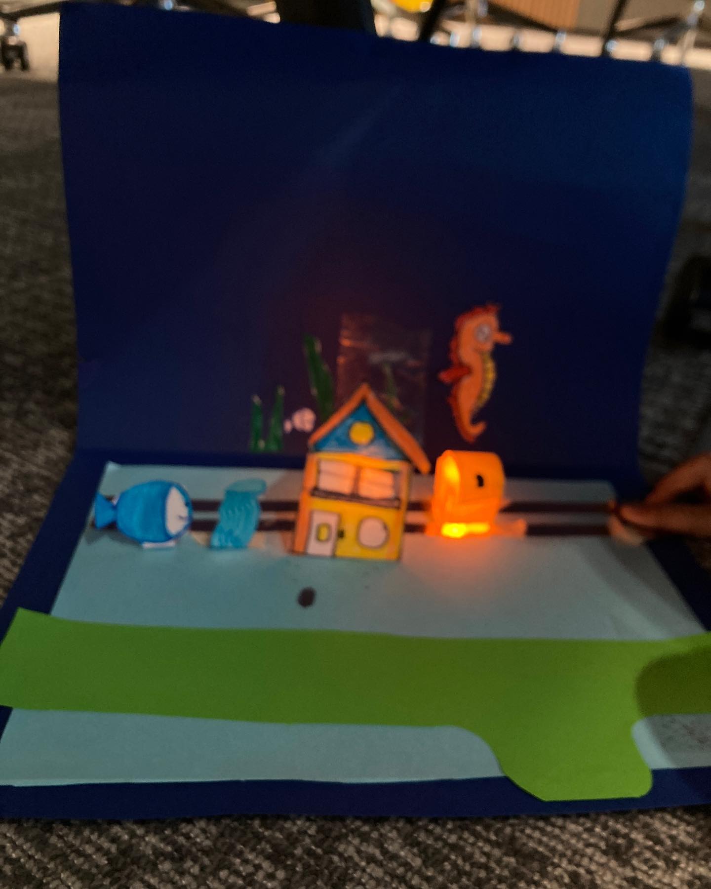Light up your world! Today the kids in our circuit class design, plan their own little world and light it up.