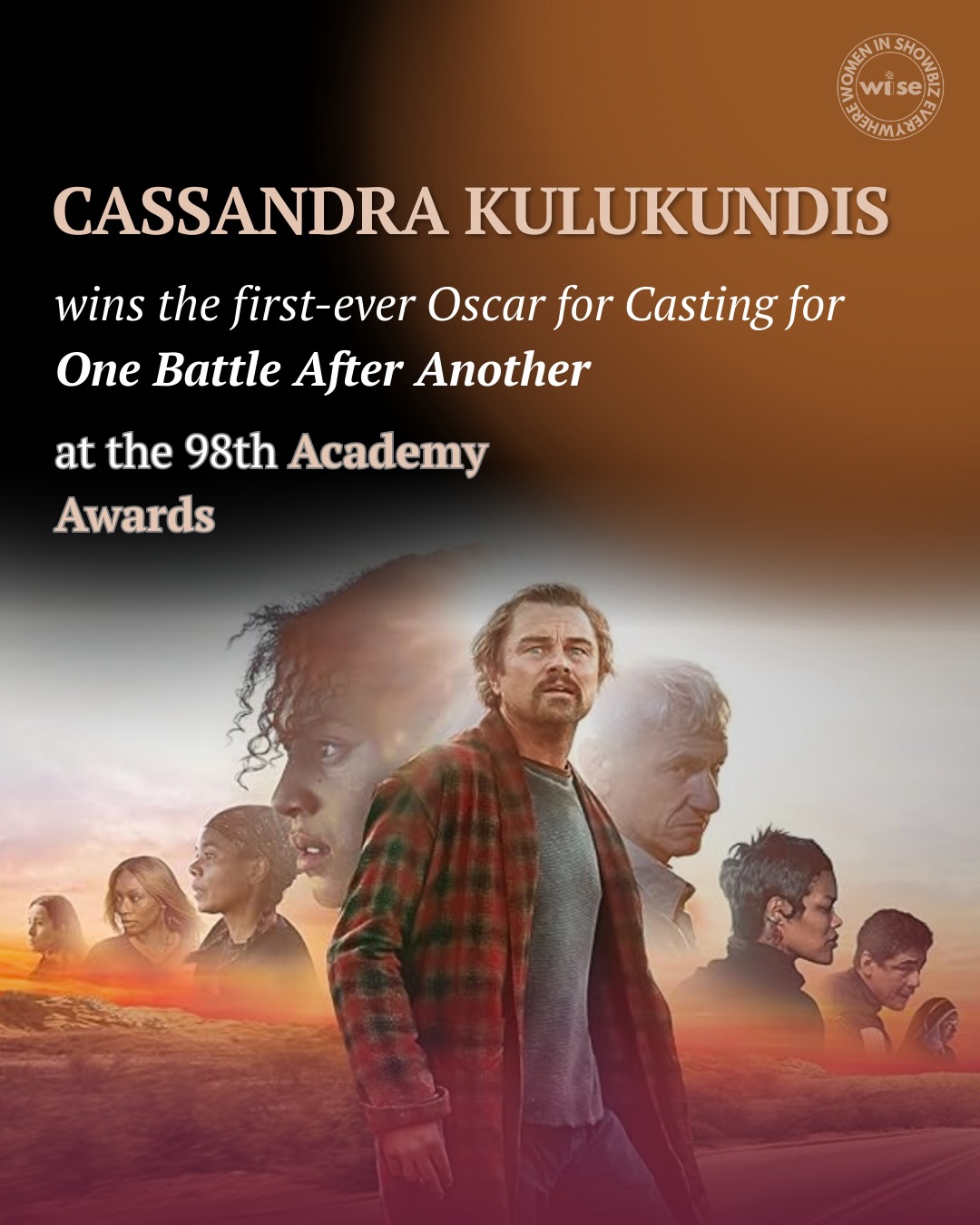 🎬 History made at the Academy Awards 2026.
Congratulations to Cassandra Kulukundis, winner of the first-ever Oscar for Best Casting for @onebattleafteranothermovie
Casting is where stories begin — where characters find their voice, their truth, and their power. And tonight, that craft finally took its place on the Oscar stage.
This moment is bigger than a win — it’s recognition of the artists behind the scenes who shape the stories we see on screen.
At WISE – Women in Showbiz Everywhere, we celebrate the creatives opening doors and redefining the future of film.
Here’s to more firsts!
Video credit: The Academy
#WomenInShowbizEverywhere #OscarsGetWise #womeninfilm #cassandrakulukundis #explorepage