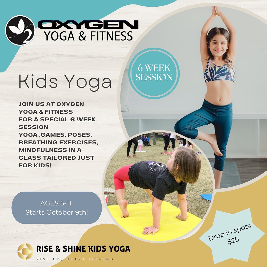 We've got some exciting news 🤗
Every Sunday from Oct 9th-Nov 13th we will be hosting both a Parent & Me Yoga (2 1/2 - 5 years old) and Kids Yoga (6-12 years old) 6 week series.
Parent & Me Yoga (2 1/2 - 5 years old)
Dates: Every Sunday Oct 9th-Nov 13th
Time: 1-2pm
Cost: Full 6 weeks $120, 2nd child of the same household $90, or drop in $25 (one parent included in price)
Kids Yoga (6-12 years old)
Dates: Every Sunday Oct 9th-Nov 13th
Time: 2:30-3:30pm
Cost: Full 6 weeks $120, 2nd child of the same household $90, or drop in $25
What to bring: Yoga mat, water bottle, and be sure to arrive 5-10 minutes early (no late entry)
Both these programs will support creativity, self-esteem, focus, concentration, body awareness, and guide our children to the beginnings of their yoga journeys ❤️
Space is limited. Please email:lindenridge@oxygenyogafitness.com
To register your child ✌🏽
•
•
•
•
#kidsyoga #kidsyogateacher #parentandme #mindfulnessforkids #happyhealthy #yogabooksforkids #familyfun #winnipeglocal