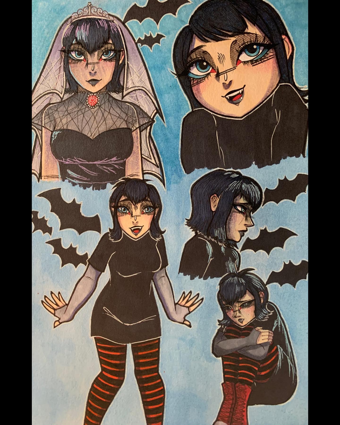 Mavis from Hotel Transylvania🦇🦋
-
Y’all don’t understand I was sooo obsessed with her ahh, when the first movie came out I was in fourth grade I think and I got my haircut the same way she was her hair styled 🥹
-
Bro I had the opportunity to dress as her in Halloween but I couldn’t find a costume but I’ll probs do it next year >;3
-
Also I was planning to post it on Halloween but I had other plans with friends and college kicking my ass ;)
-
#mavis #fanart #hoteltransylvania #mavisdracula #dracula #art #artwork #artist #artistsupport #artgallery #artoftheday #watercolor #winsorandnewton #copic #copicmarkers #artistloftmarkers #artistloft #gellyroll #blackandblue #gellyrollmoonlight #sketch #sketchbook #drawing #drawings #traditionalart