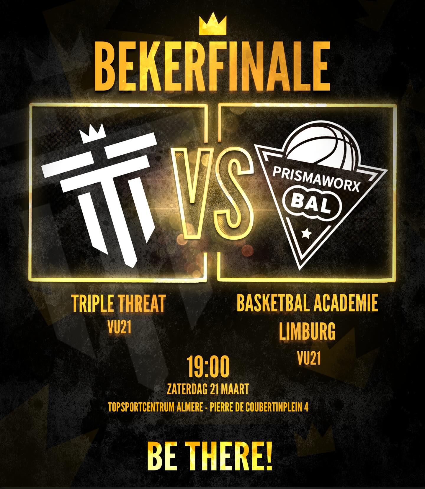 🏆CUPWEEKEND🏆
TWO GAMES, 1 MISSION🖤🤍
🗓️ Zaterdag 21 maart – VU21
🕖 19:00
📍 Topsportcentrum Almere
🗓️ Zondag 22 maart – U22
🕖 19:00
📍 Topsportcentrum Almere
🎟️ Tickets: €10
Link in bio!
We hebben ALLE hype nodig, dus kom beide teams supporten, neem iedereen mee en laten we er een gekkenhuis van maken! 🔊🔥