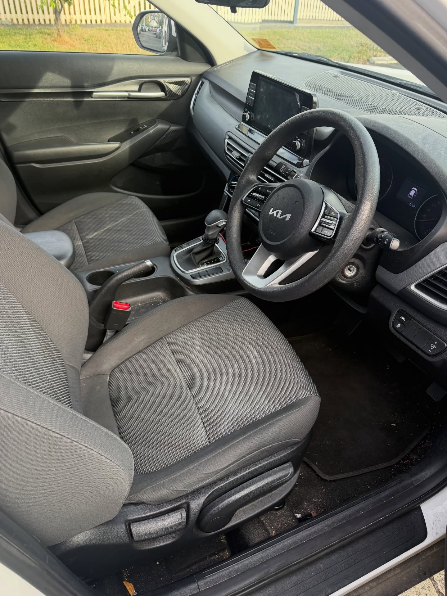 Interior Detail completed on a KIA Seltos SUV, which had embedded stains deep in the floor mats, carpets and seats removed revealing a hygienic environment for the family to commute around Hobart. Swipe for some before & afters! #hobart #mobiledetailing #interiordetailing