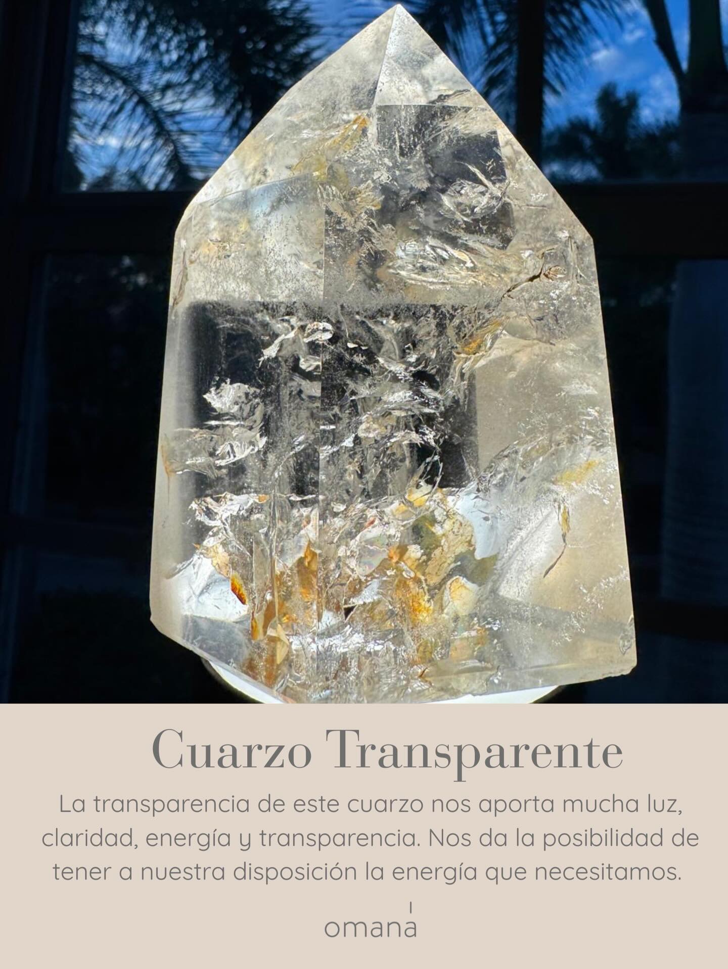 El cuarzo transparente siempre te guiará hacia tus aspectos más elevados, ayudándote en el proceso de desapego y conectándote con la fuente divina.
Es el cristal que recibe toda la energía cósmica y la focaliza hacías el cuerpo físico.
Afecta todos los chakras y todos los cuerpos: físicos, emocional, mental y espiritual. ✨🧘♀️#omana#cuarzotransparente#energiacosmica