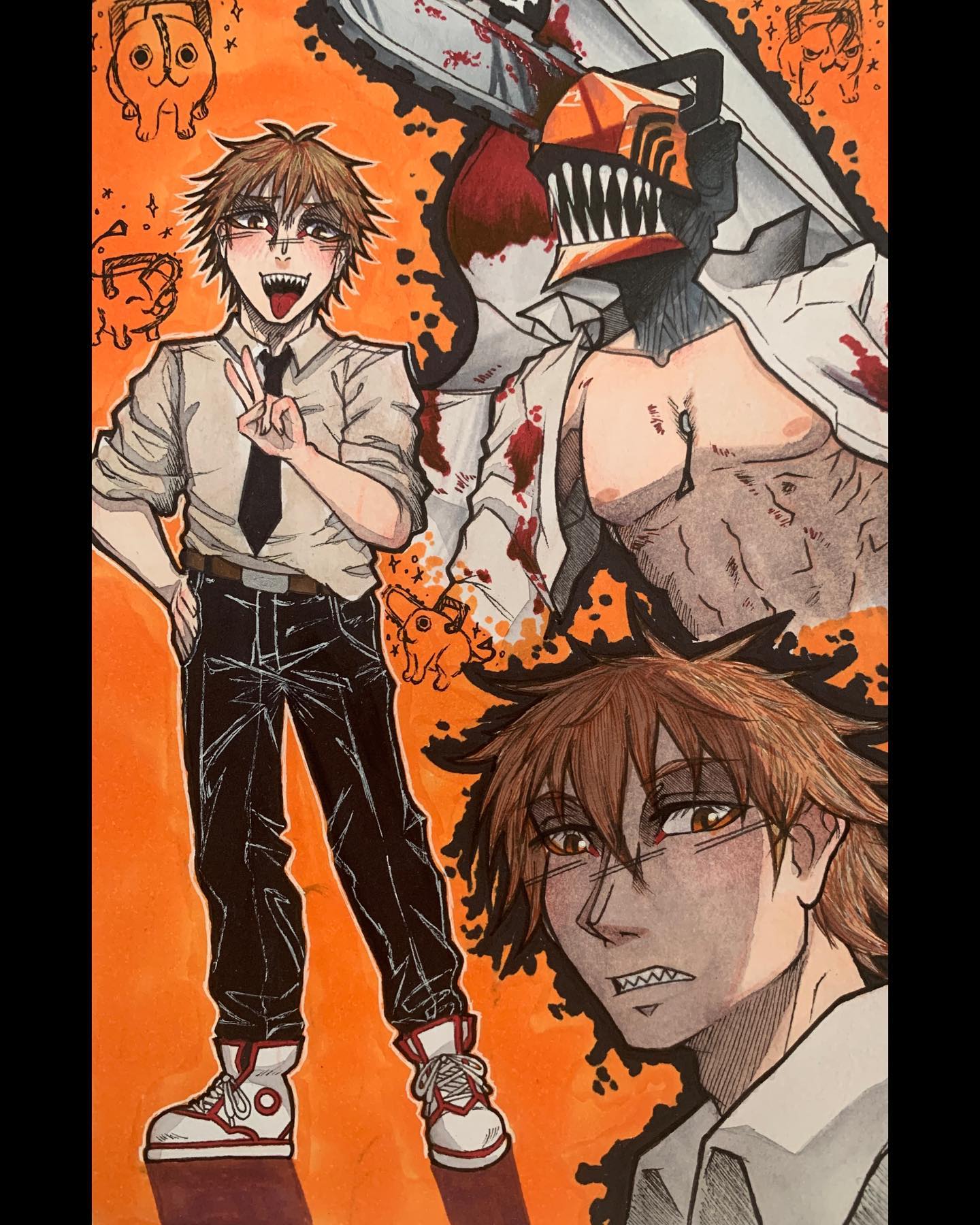 Denji from Chainsaw Man⛓️🪚🦷
-
@f16z.g recommend me to draw him, I think I did well but I feel like I messed up on his hair color but it’s too late 💀
-
I don’t know much about the show but I hear it’s pretty good assuming that denji is a simp lol
-
#denji #denjichainsawman #chainsawman #chainsawmanfanart #fanart #art #artist #artwork #artgallery #artistsoninstagram #artoftheday #traditionalart #gellyroll #crayolawatercolors #artistloft #artistloftmarkers #fireflyalcoholmarkers #sharpie #sharpieart