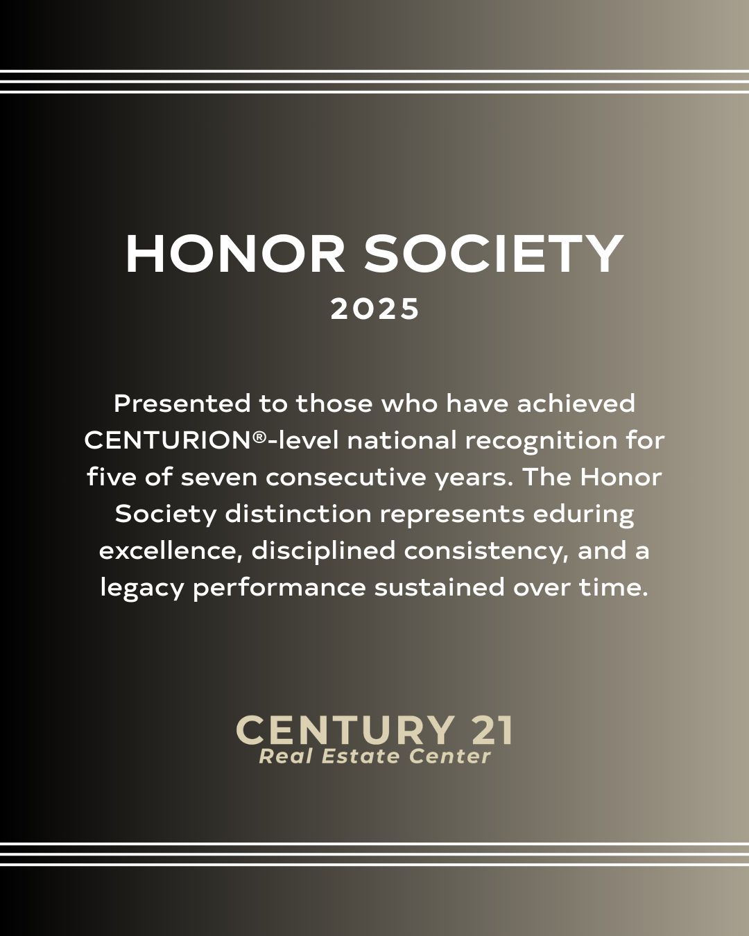Honor Society is not earned overnight. It reflects years of disciplined consistency, leadership, and CENTURION®-level performance sustained at the highest standard. 👏
Congratulations to Bill Jordan and Bill Townsend & Angelica Meza Del Valle for continuing to set the bar at CENTURY 21 Real Estate Center. 🏆✨
#HonorSociety #C21Excellence #Century21RealEstateCenter