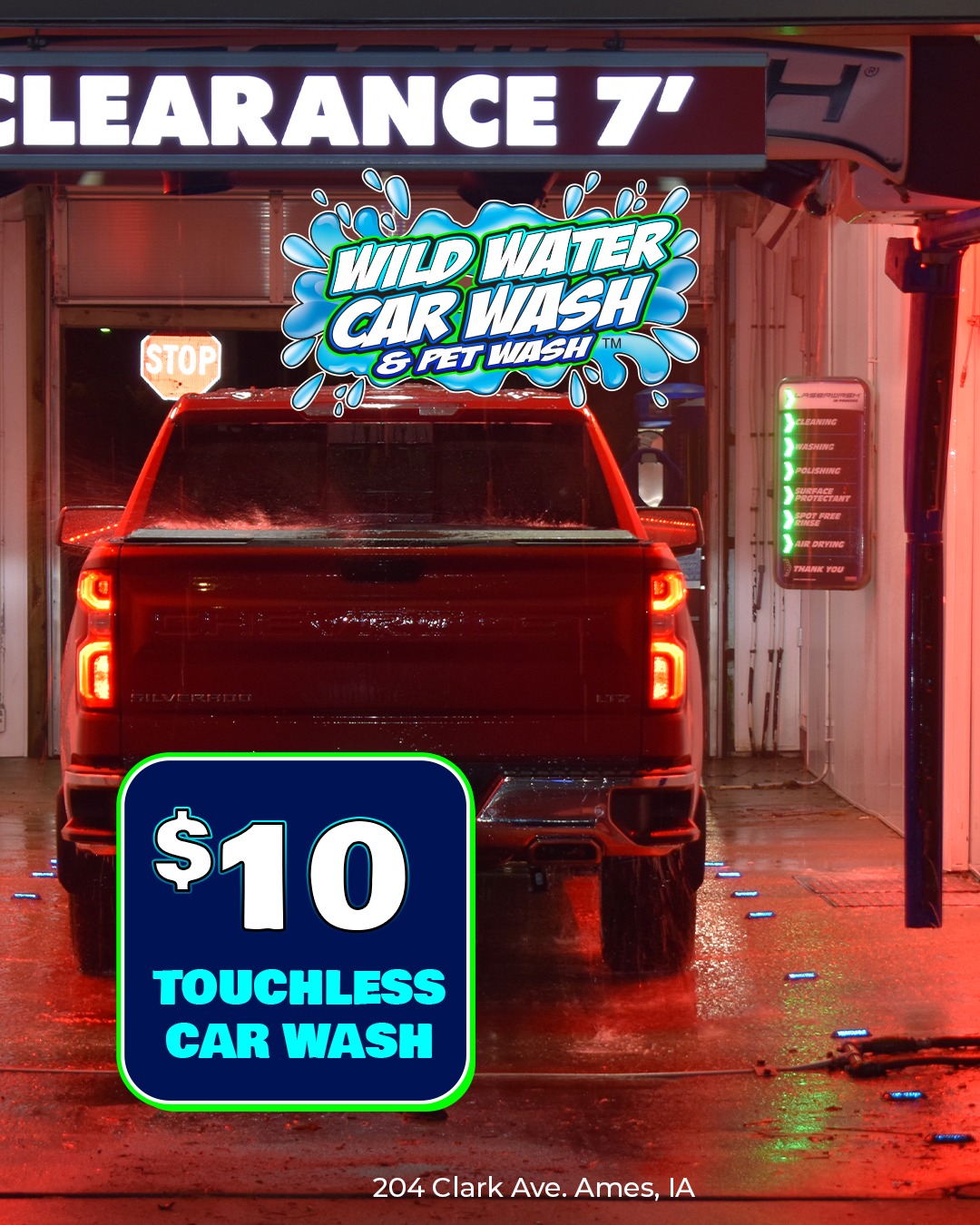 Only $10 for a professional car wash that'll have your ride looking fresh and clean!
Visit Wild Water Car Wash & Pet Wash today!
📲 WildWaterCarWash.com
📍 204 Clark Ave. Ames, IA
📍1017 3rd Ave. NW Fort Dodge, IA ✨Self-Serve Car Wash & Pet Wash only