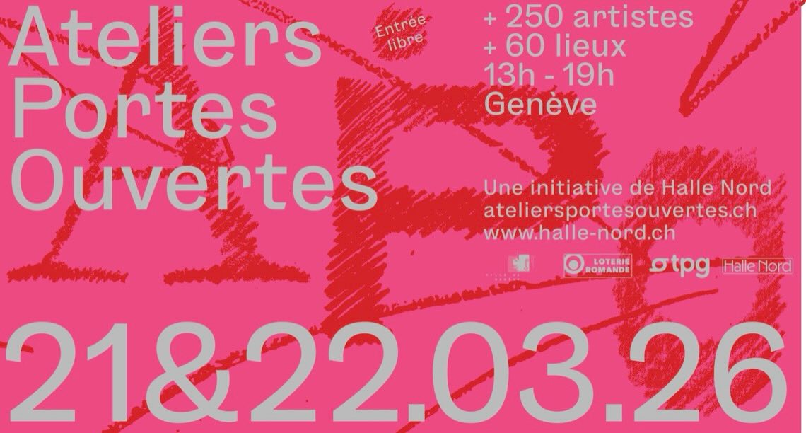 Je participe aux ateliers portes ouvertes ce week-end 21 et 22 mars de 13h00 à 19h00. Bienvenue
https://www.instagram.com/ateliersportesouvertes_geneve
