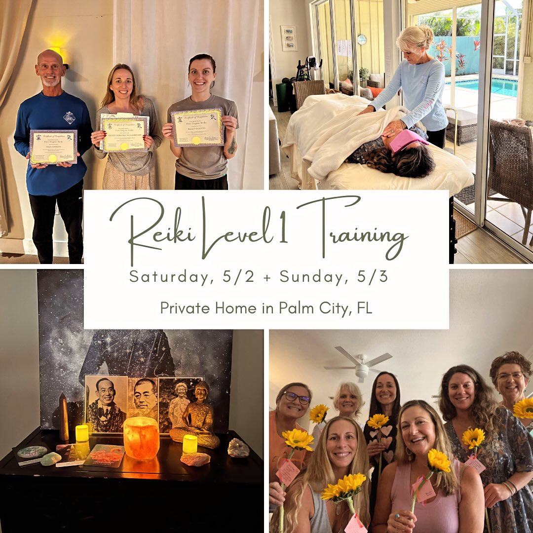 ✨ New dates for Reiki Level 1 — May 2 + 3! ✨
If you’ve been feeling the nudge to deepen your connection to energy, intuition, and healing… this is your invitation 🤍
Join me for a two-day immersive Reiki Level 1 training where you’ll learn the foundations of Usui Reiki, receive your Level 1 attunements, and begin your journey into self-healing and supporting others. This class is equal parts grounding, empowering, and deeply restorative.
You’ll leave with:
🌿 A strong understanding of Reiki principles + history
🌿 Hands-on practice giving and receiving Reiki
🌿 Tools for self-treatment and daily energy care
🌿 A beautiful manual + ongoing support
No experience needed—just an open heart ✨
📍 Private home in Palm City, FL
🗓 May 2 + 3
💫 Limited spots available
DM me or click the link in bio to reserve your space!
I can’t wait to share this experience with you 🤍
