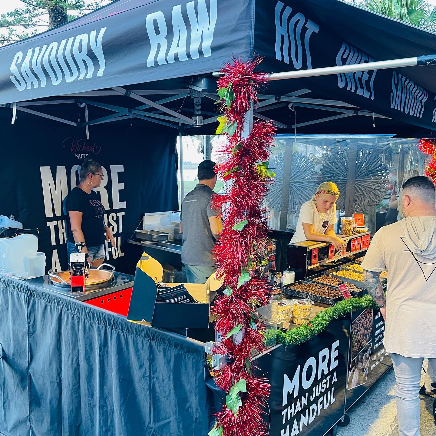 Just a few choices for dinner at Mooloolaba Sunset Markets on now!