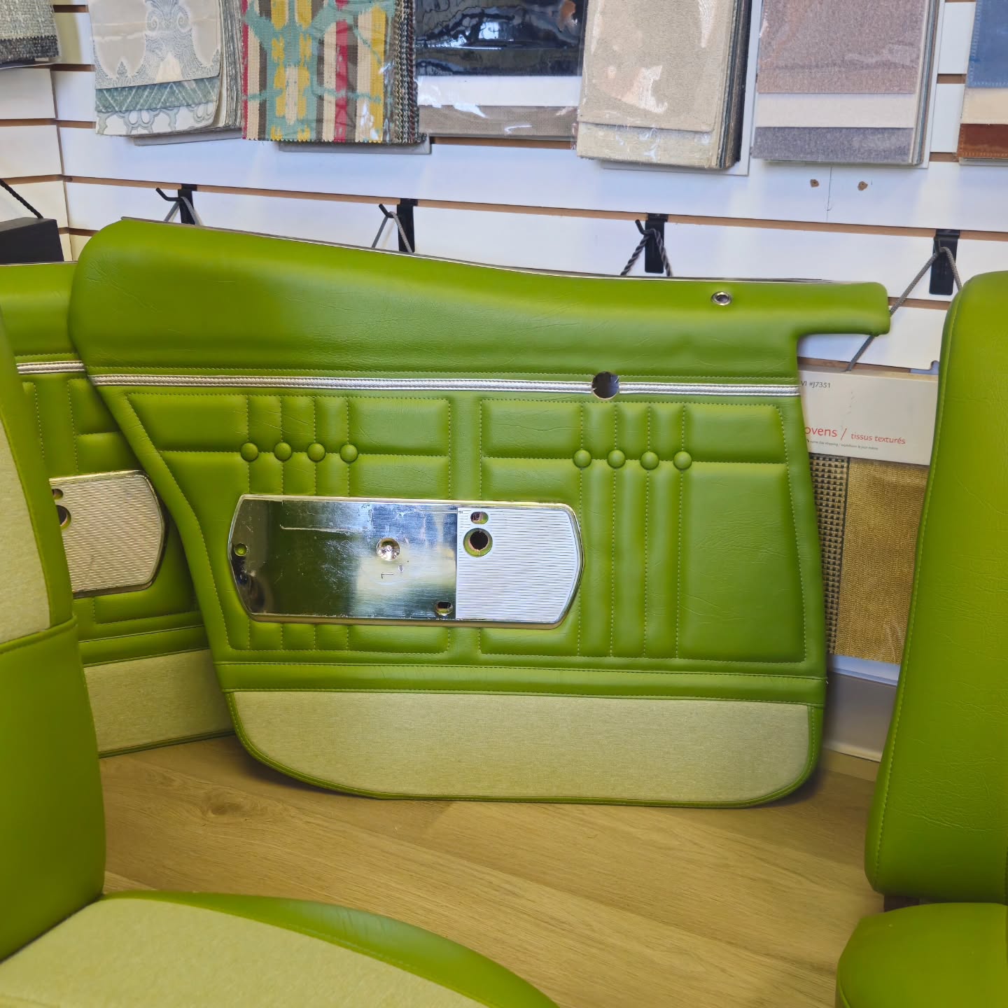 This 1968 Impala interior came into the shop showing its age — worn vinyl, faded fabric, and years of use that had taken their toll.
We brought it back to life with a full custom reupholstery:
• Fresh two-tone design with a bold vintage-inspired green
• Precision-stitched vertical channels
• Rebuilt door panels to match factory styling
• Clean button detailing to tie everything together
The goal was simple: respect the original character while elevating the finish and durability.
Now it’s ready for another few decades on the road — and it looks even better than it did rolling off the line.
If you’ve got a classic that deserves this kind of attention, let’s talk.
📍 Lethbridge, AB
📞 (587) 800-4888
🌐 EleganceUpholstery.ca
#ClassicCarInterior #1968Impala #AutoUpholstery #CustomInterior #Impala