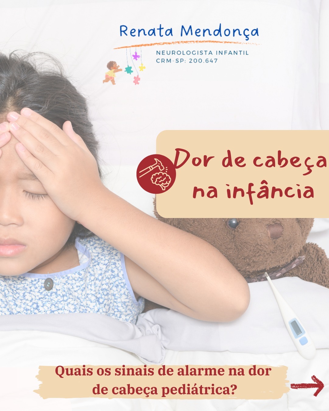 🤯Uma pergunta que sempre recebo no consultório é quando me preocupar com a dor de cabeça na pediatria.
🚨Aqui trago alguns sinais de alarme que, se presentes, merecem uma avaliação médica especializada.
🩺Nem sempre esses sintomas estão associados a doenças graves, mas todos merecem uma avaliação.
#cefaleia #dordecabeça #neuropediatria #neuroped #enxaqueca