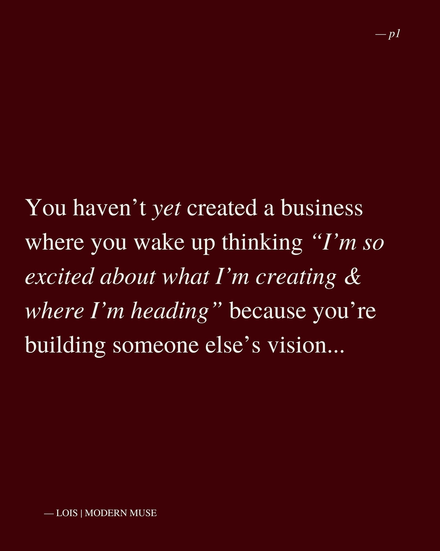Every decision you make and action you take is either a step toward the life and business you really want, or a step toward someone else’s version of success.
And when we don’t know where we’re heading, it’s so much easier to outsource our power to others, seeking opinions, pedestaling their shoulds and musts, and ending up heading down someone else’s path and creating their dream life and business instead.
Getting clear on where you want to go is key to getting on the path that’s meant for you.
✨
—
—
#myownmuse #redefinesuccess #2025goals #2025visionboard #newyeargoals #goalsettingtips #chooseyourself #ownyoureveryday #setyourselffree #successgoals #redefiningsuccess #visioncasting #goalsetting #yourbusinessyourway #workforyourself #onlinebusinesssuccess #worthyandwealthy #personalpower #personaldevelopment #lifestylebusiness #freedomovereverything #freedombusiness #growyourbusinessonline #mindsetcoachingforwomen #alignedbusiness #femaleonlinecoach #createyourhappy #selflovery #daretolead #ceoofmylife
—
—
—
Follow @modernmuseuk to learn more about redefining success, cultivating self—love, expanding your identity and building a personal brand so you can transform lives with your unique magic while living a life rich in pleasure, purpose and play. 🫶🏼