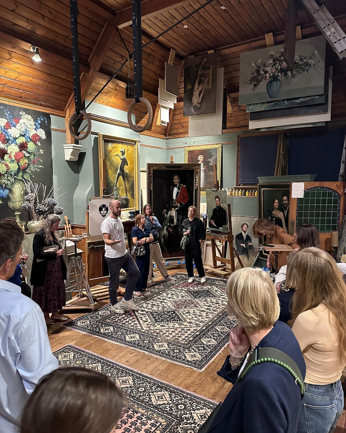 What a privilege it was to see inside the studios and the minds of six contemporary painters who work at Talgarth Studios, the iconic artist studios built in 1891 for ‘bachelor artists’ (who were the celebrities of the time so to speak).
Huge thanks to all the artists for welcoming us in.
@christabelblackburn @jameshayesportraits @jamesvaulkhard @olivia.wells.studio @florencehouston.art @isabellawatling
#artclublondon
#talgarthstudios
#arttours