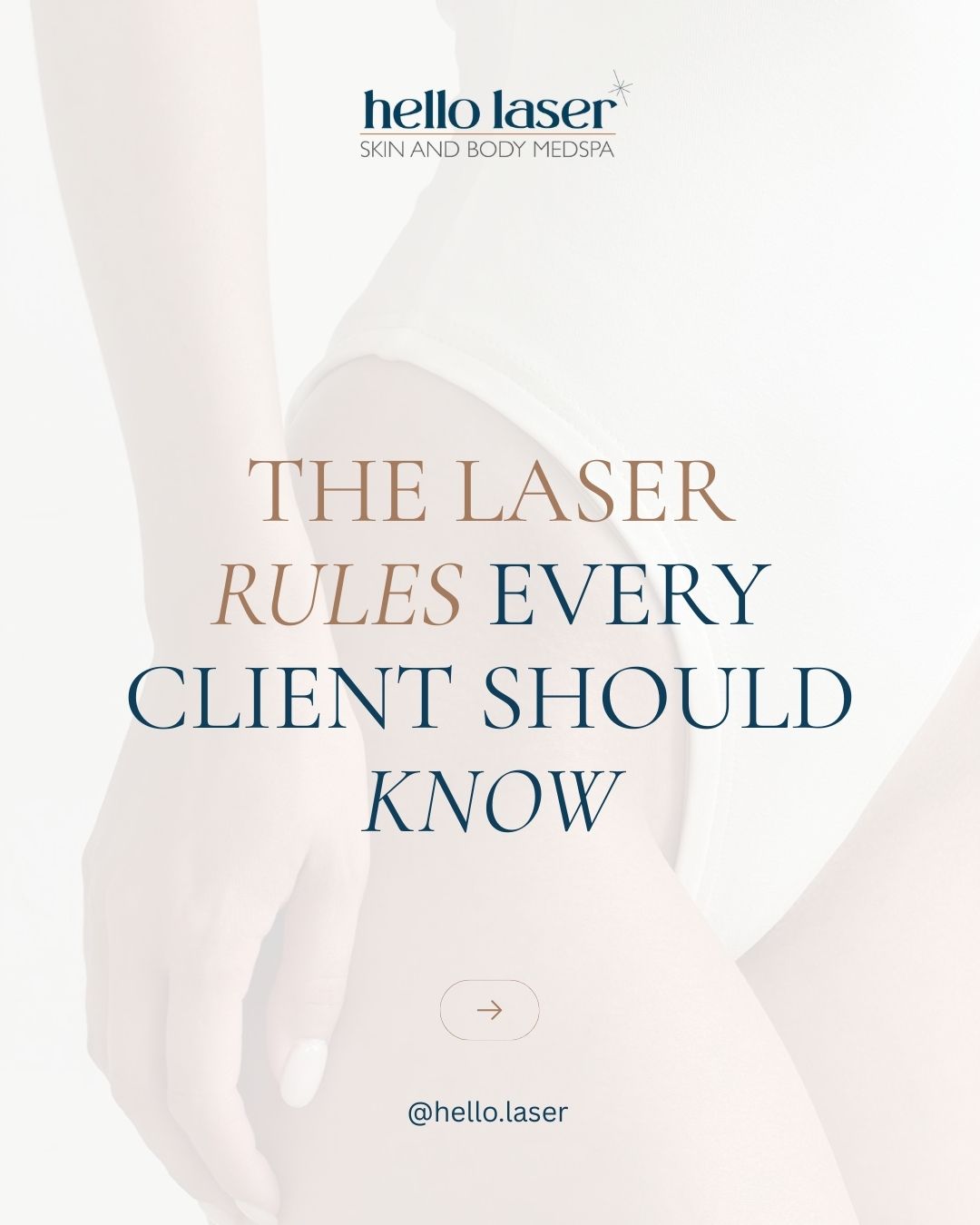 ✨ Laser rules to keep in mind for your appointment ✨
Follow these simple rules to get the safest, most effective treatment: shave, skip fake tan, avoid sun and heat, and keep your skin clean and gentle. Your future smooth self will thank you. 💫
📍 Scottsdale | Biltmore | Tempe
💻 www.hellolaserspa.com