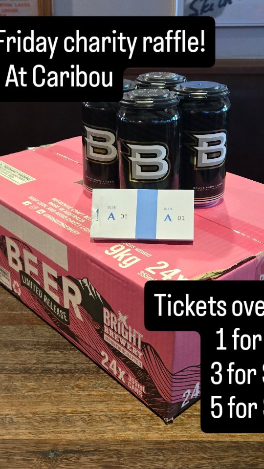 Friday raffles are a go!
All proceeds go to LCCF to help support community fund raising and other Canberra local projects.
#cariboukingston #beers #raffle #canada