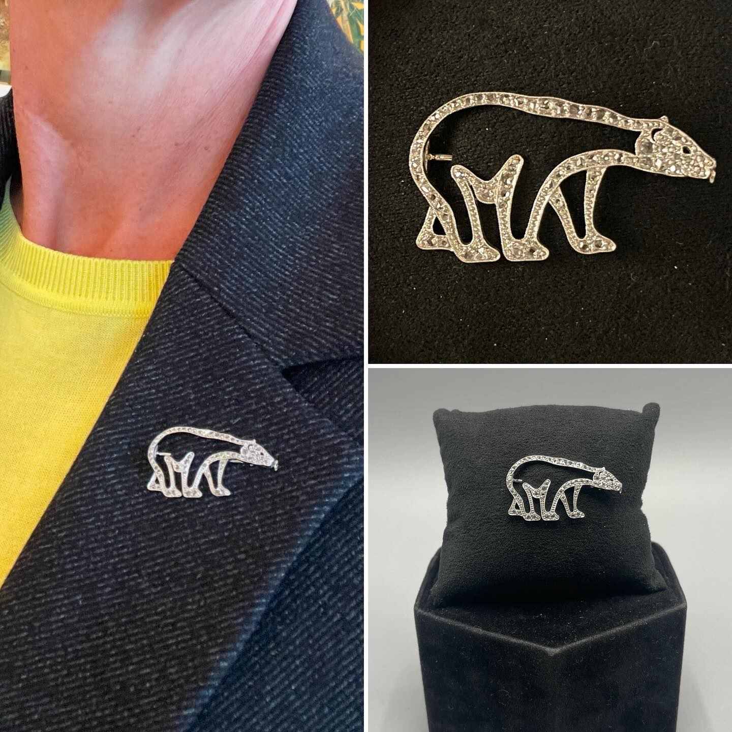 #alberyjewelry #broche #antiquesjewelery #gold #antiquejewelry #luxejewelry #luxe #musthave #ourspolaire #ours #diamonds #jewellery #belgiumantiques #antiquedealersofinstagram