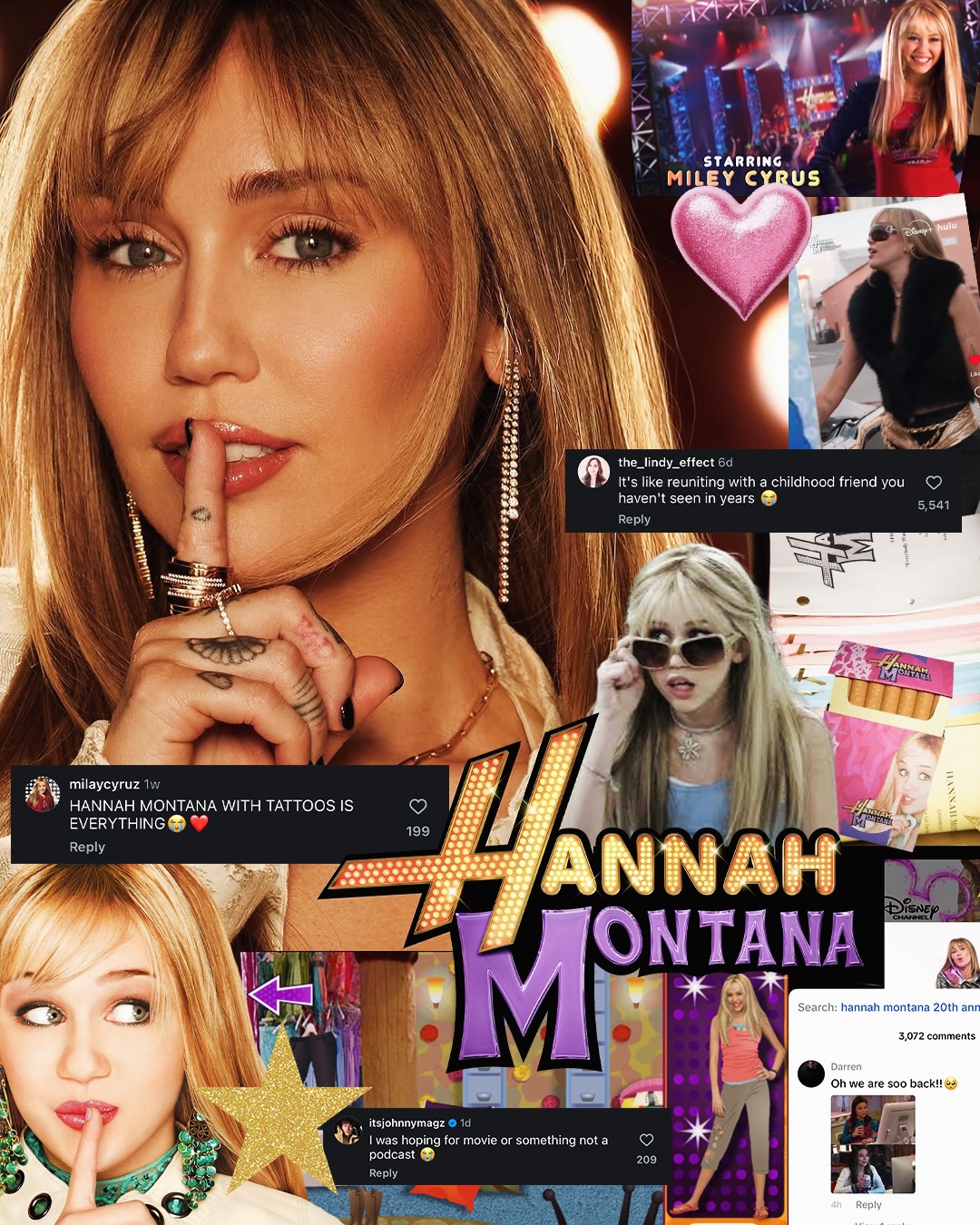 In honor of Hannah Montana’s 20th Anniversary, we are celebrating this icon’s legendary looks and unforgettable moments. A true time capsule of the 2000’s trends that continue to influence Gen Z aesthetics, the Hannah-verse is ever present in conversation and nostalgia culture.
This “Hannahversay” is a celebration of the beloved series and of course, its star, Miley Cyrus. In the special, Miley speaks about her duality, growing up in the public eye, and embracing her true self despite criticisms and backlash. Although Hannah is a product of the Disney corporation’s goal to capitalize on fandom, creating real revenue from a meticulously crafted archetypal pop star. It is the raw realness that Miley brought to the character that made her so lovable and, most importantly, relatable.
Unlike Miley Stewart or Miley Cyrus, we don’t all face the pressures of pop stardom and celebrity. Yet, everyone can relate to the burden of fulfilling a certain role or expectations put upon them by others. The double life is an extreme example or a simple reality for everyone to some degree. Is that what makes us love Hannah so much?
Today, Miley speaks on how she has come to understand Hannah as a part of herself. She said in an interview for Vanity Fair, “A lot of artists feel like to become the next version of themselves, they have to leave something behind, but I’d rather be more like a gorgeous patchwork blanket. I’d rather take every little piece of all the things that I’ve been and create a mosaic of exactly who I am now.”
This special encourages an embrace your inner child as we celebrate the era that continues to be foundational for who we are now. Plus, it gives us insights on dating in the hallowed studio halls of the y2k disney era - count me in 👀🩷
📝 by @beccaroo24
🎨 by @breatheableart
